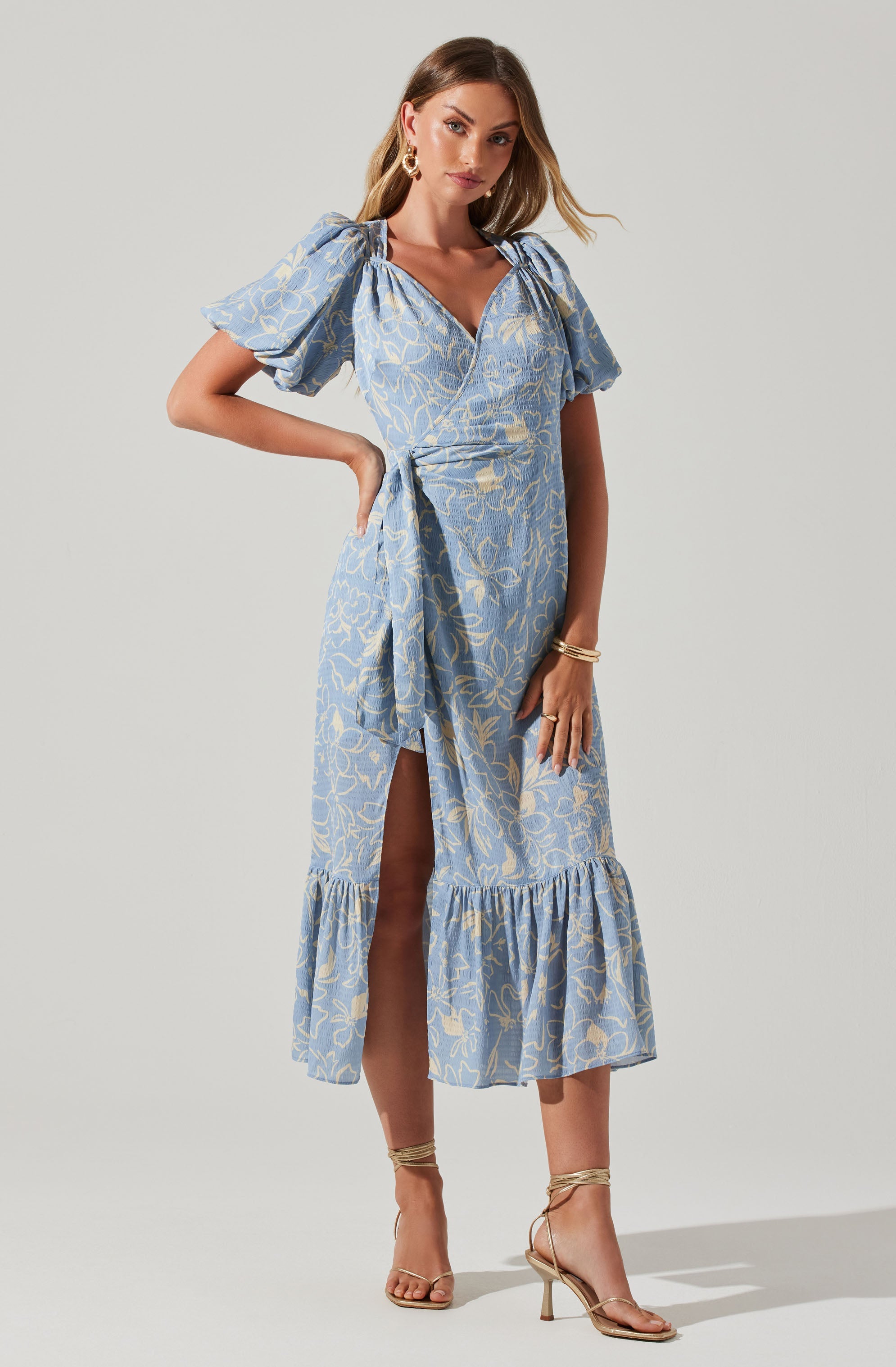 Modena Floral Midi Dress-Aljck