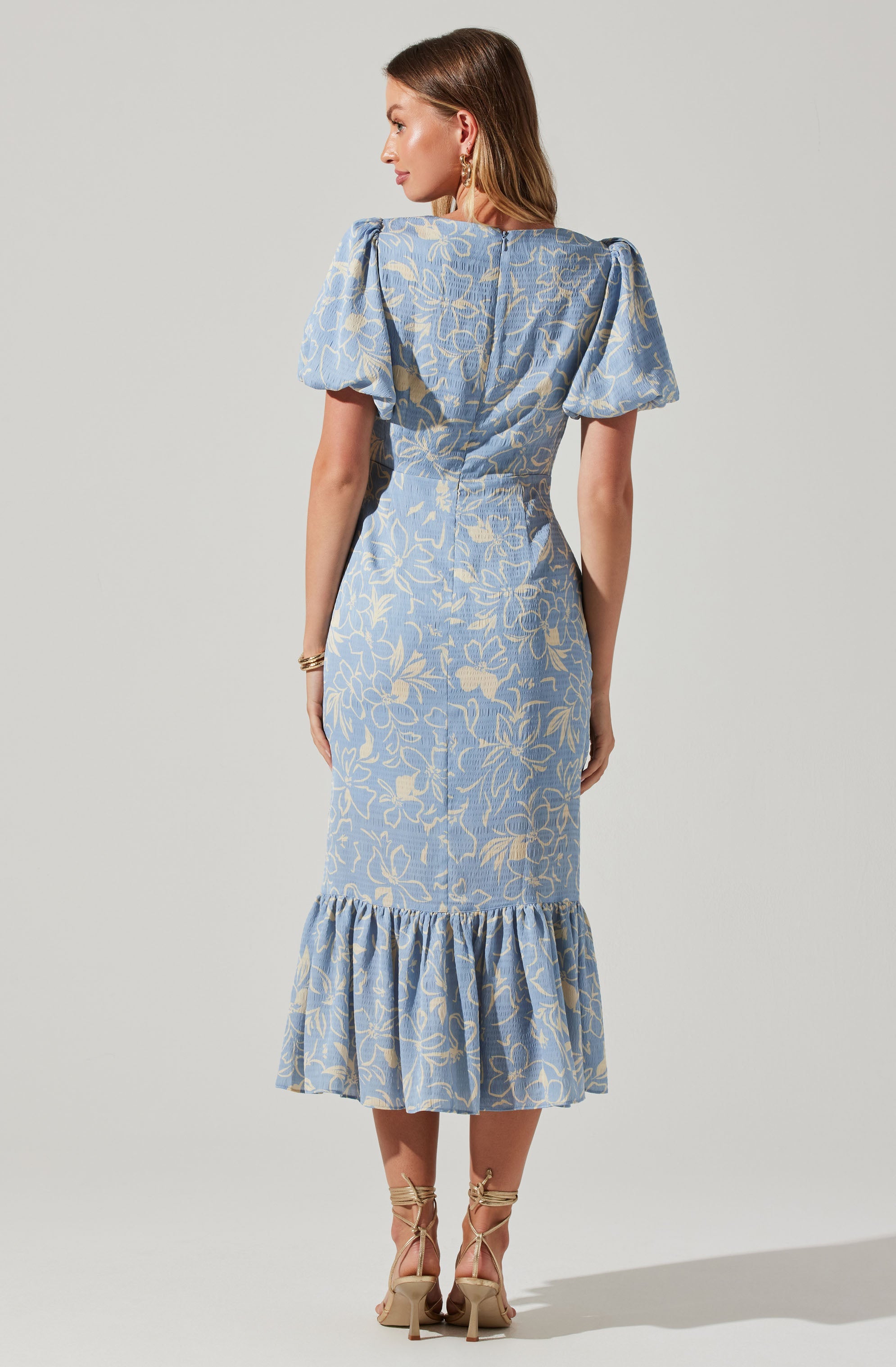 Modena Floral Midi Dress-Aljck