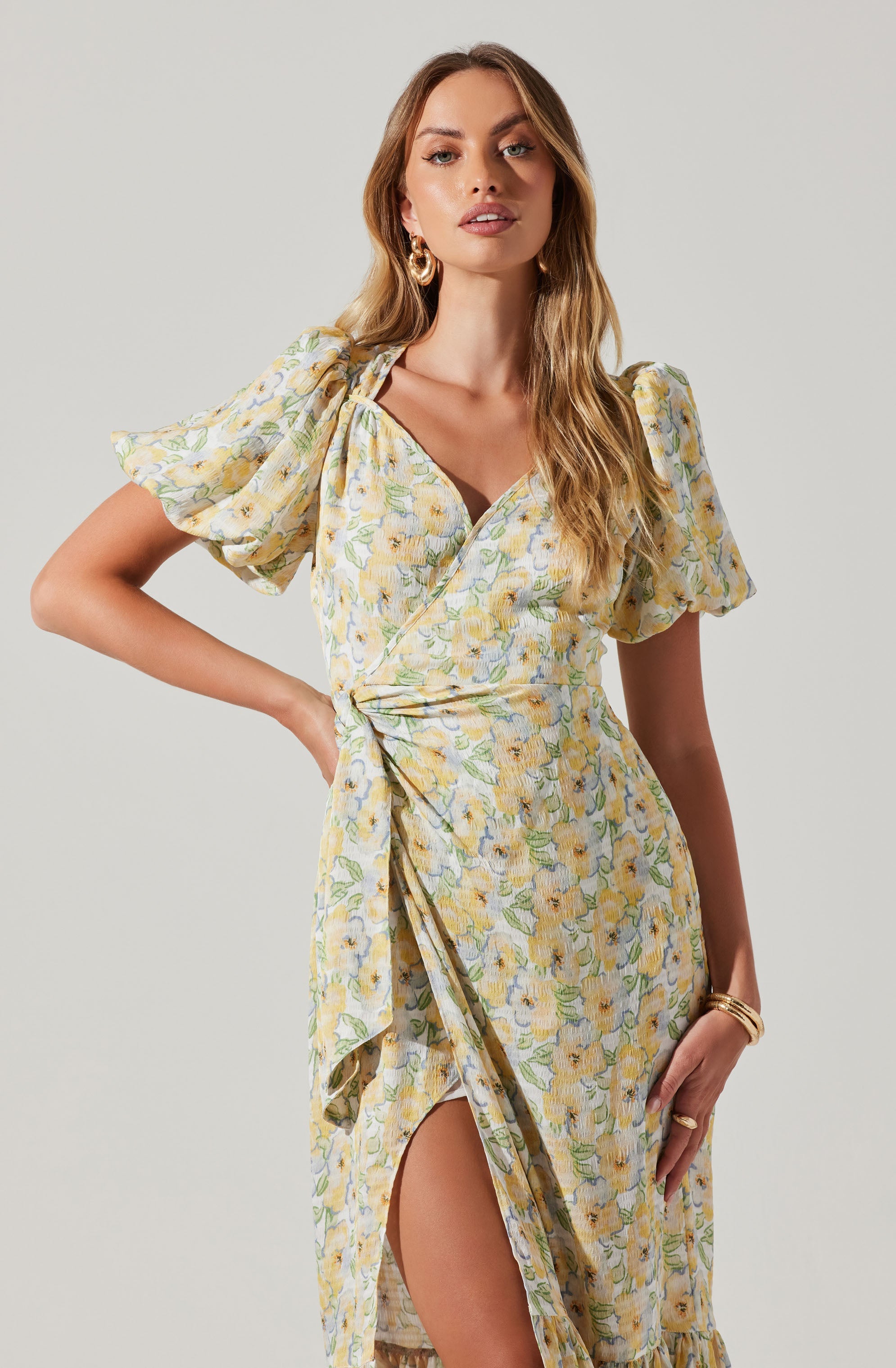 Modena Floral Midi Dress-Aljck