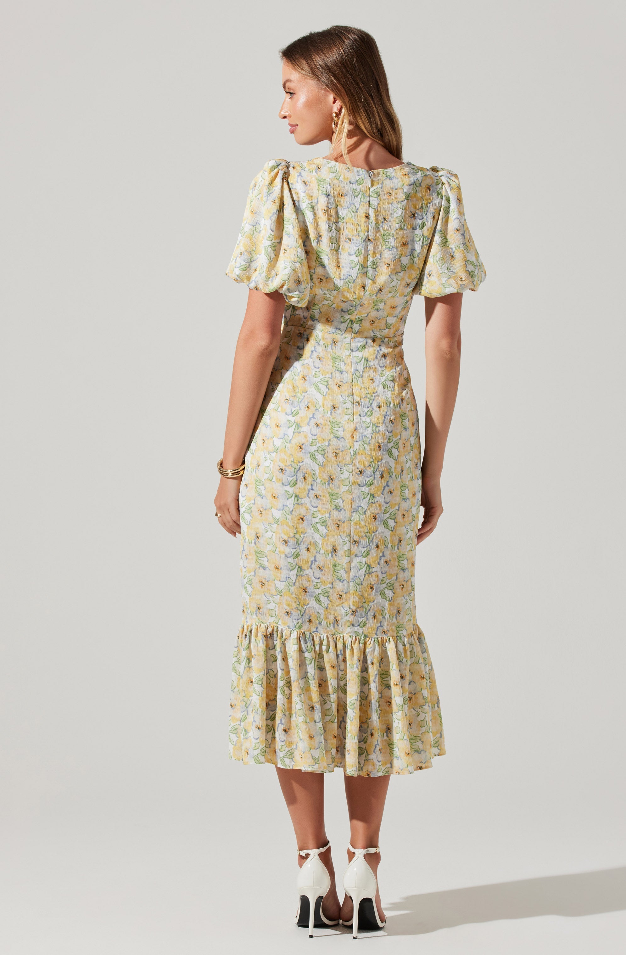 Modena Floral Midi Dress-Aljck