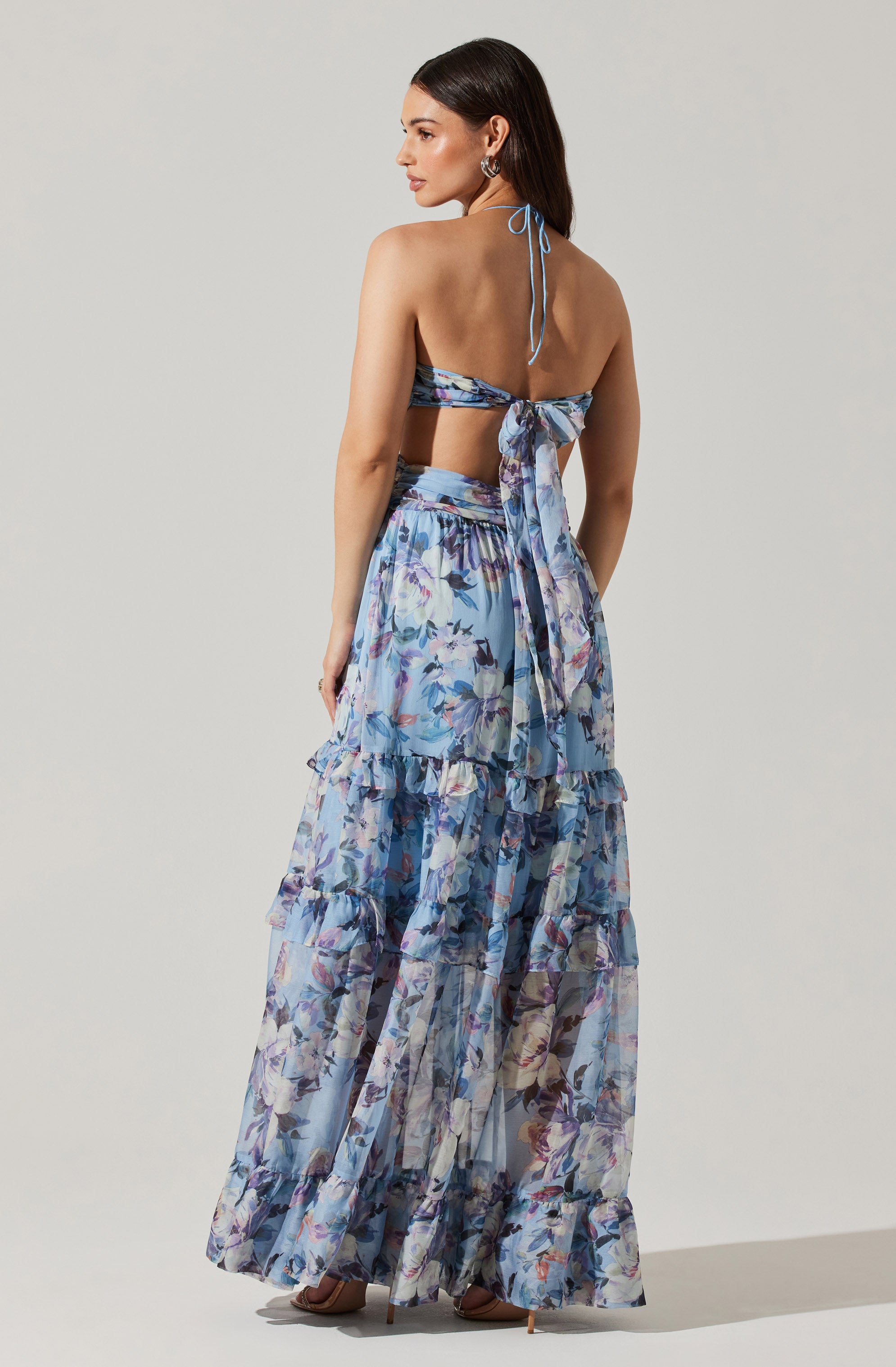 Kitsune Floral Maxi Dress-Aljck