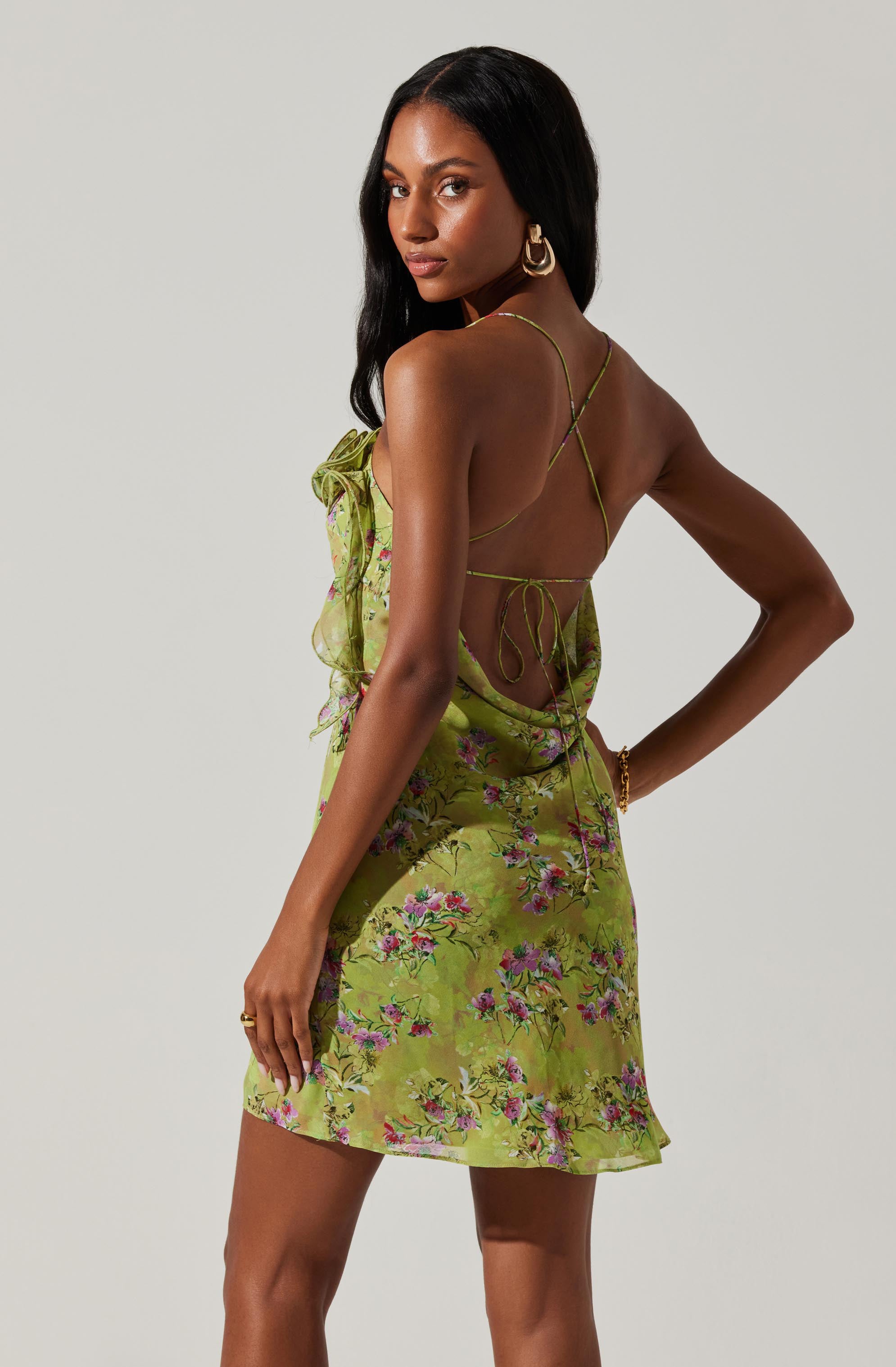 Locklear Floral Mini Dress-Aljck