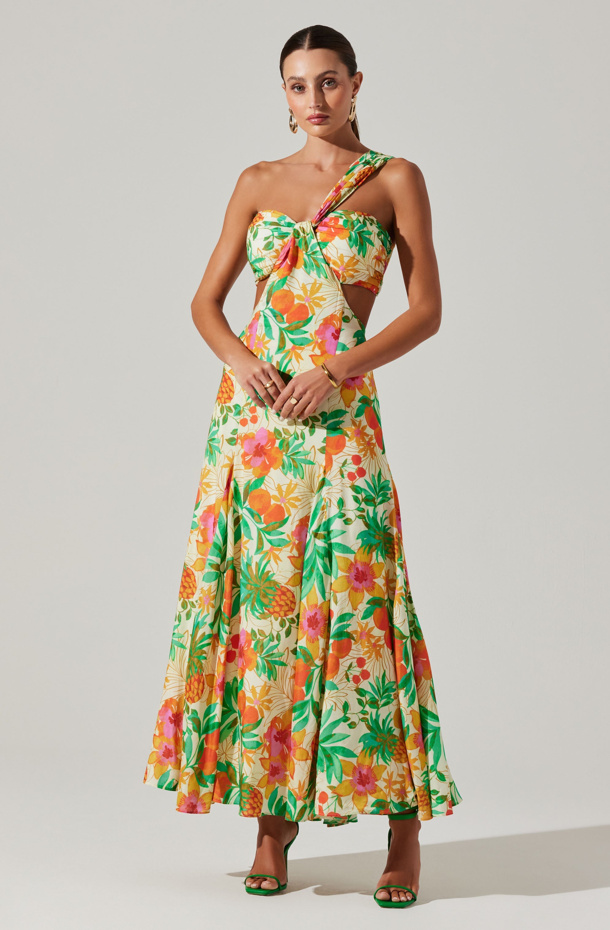 Mezcal One Shoulder Maxi Dess-Aljck