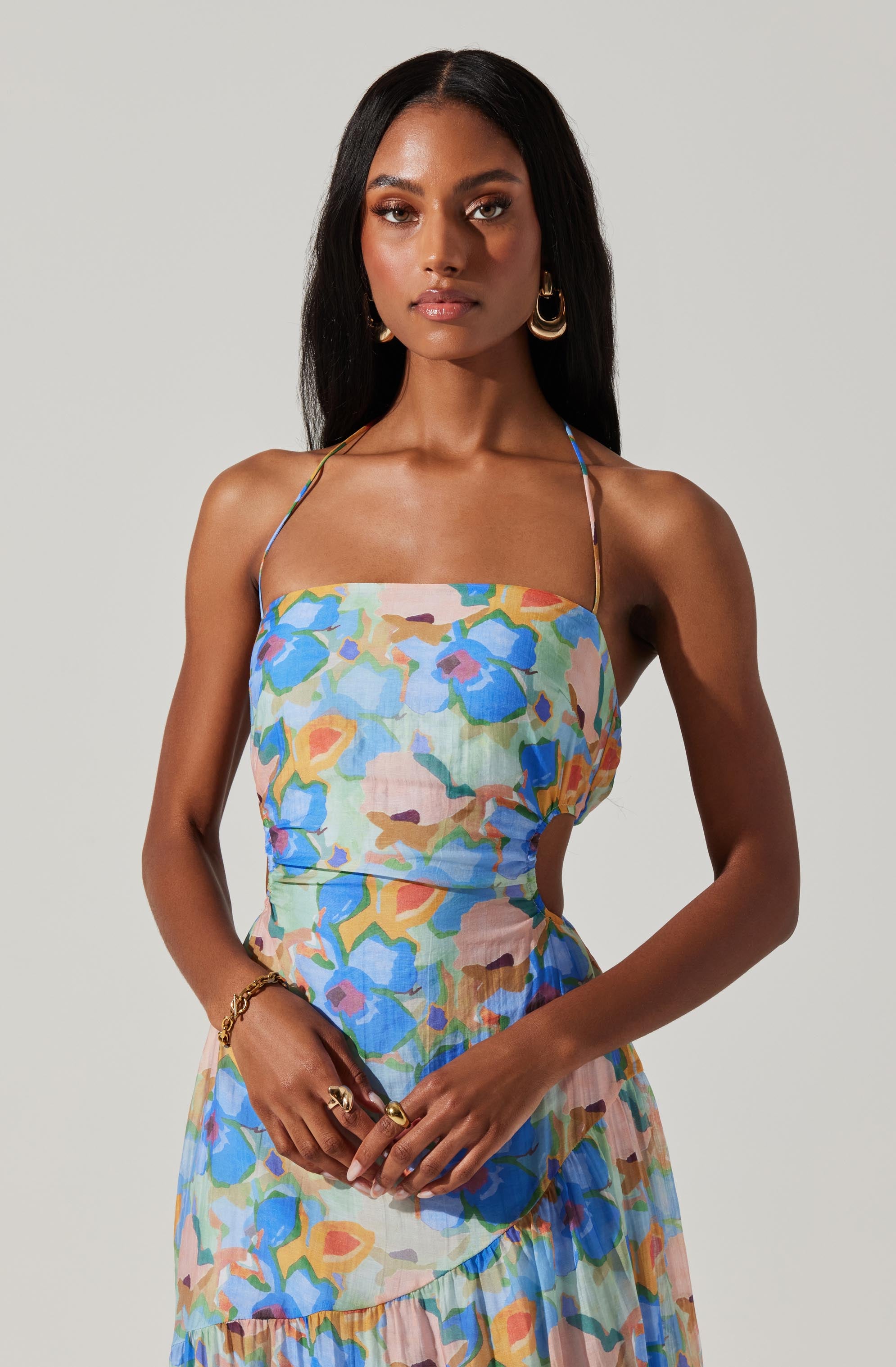 Miaka Floral Maxi Dress-Aljck