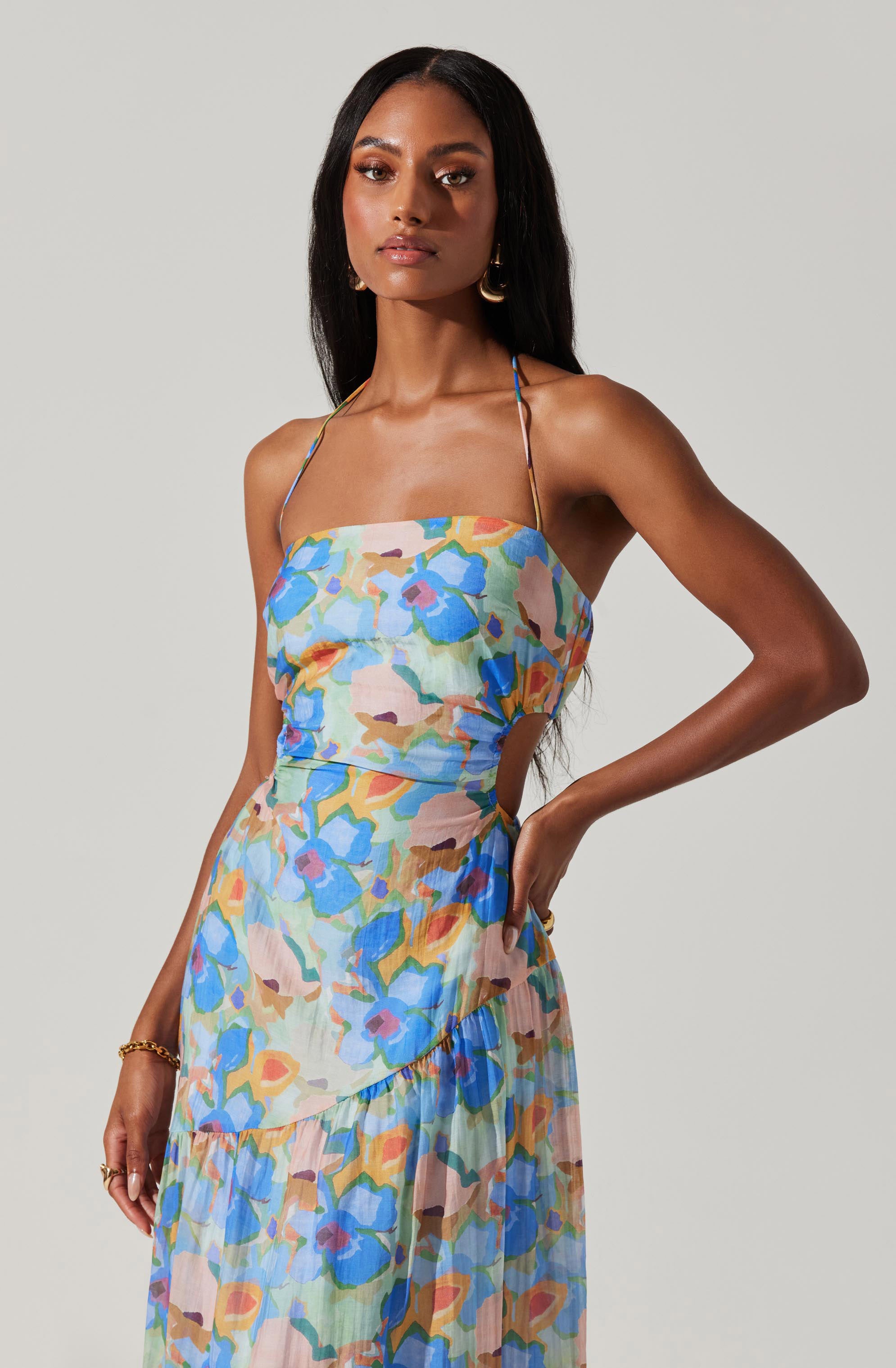 Miaka Floral Maxi Dress-Aljck