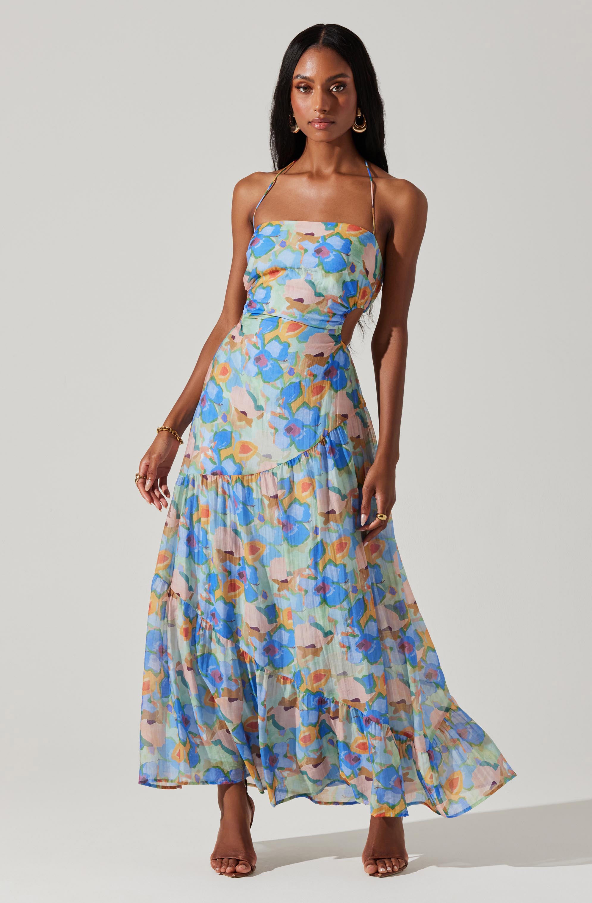 Miaka Floral Maxi Dress-Aljck