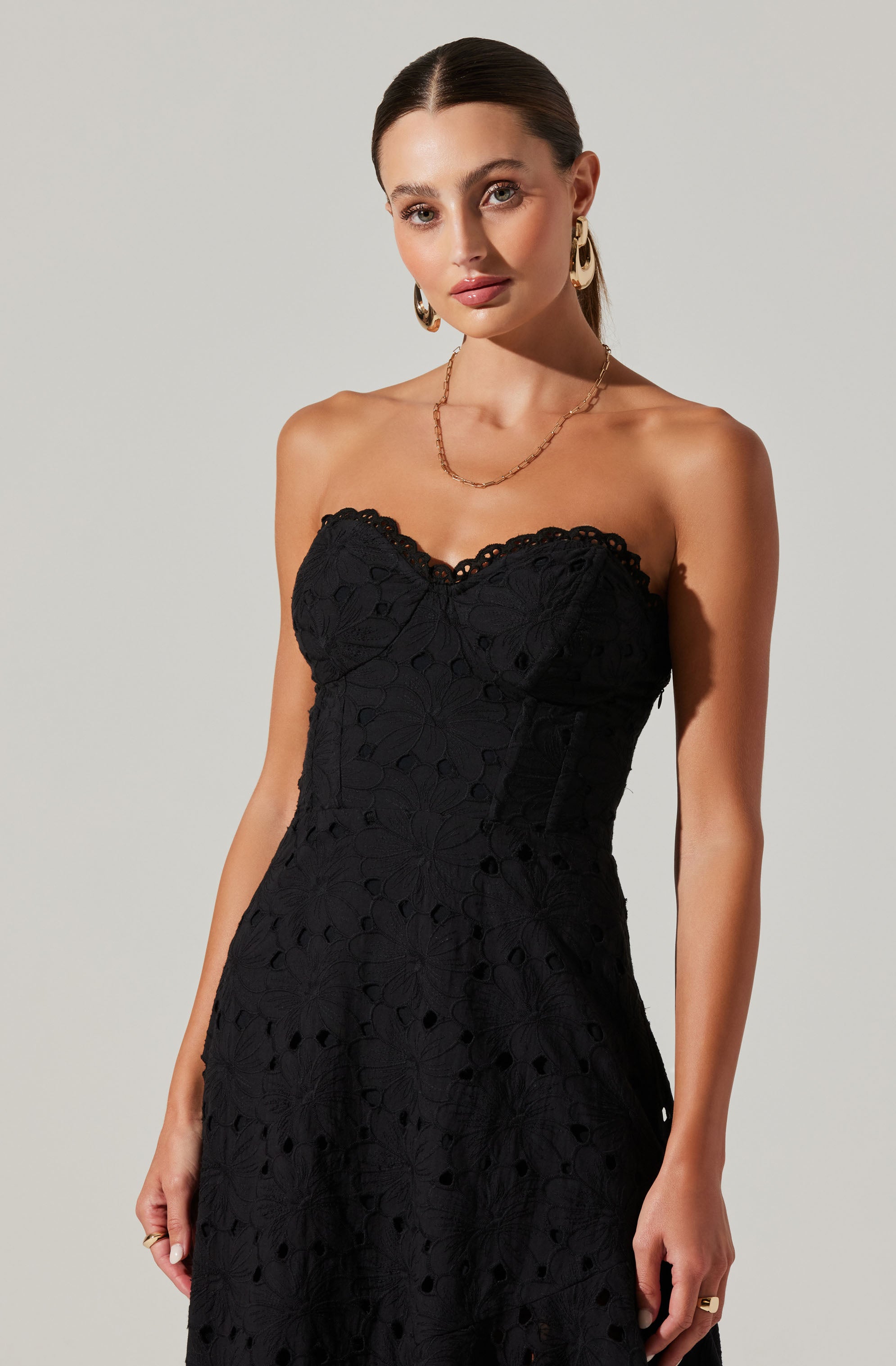 Suvi Eyelet Midi Dress-Aljck