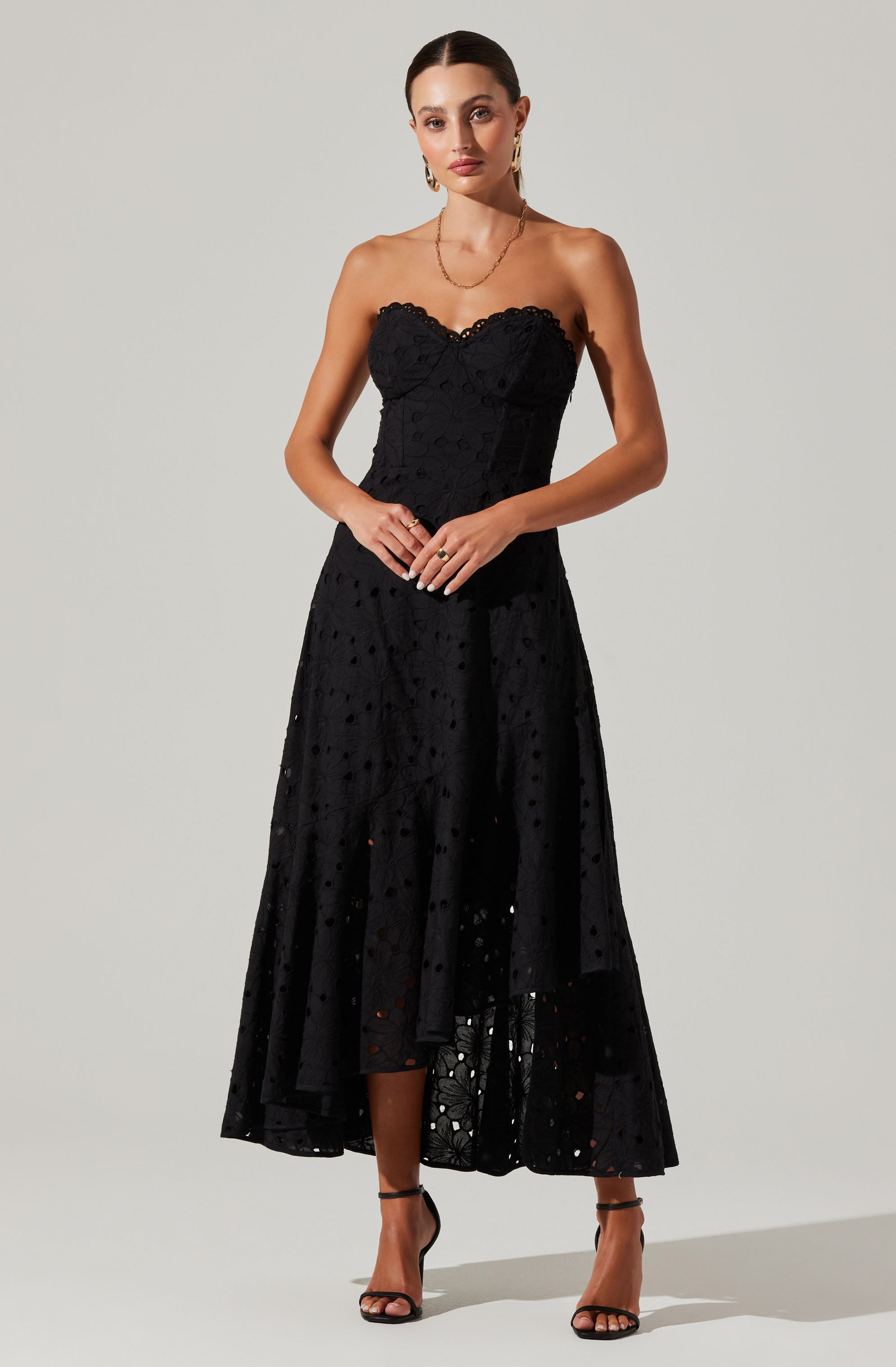 Suvi Eyelet Midi Dress-Aljck