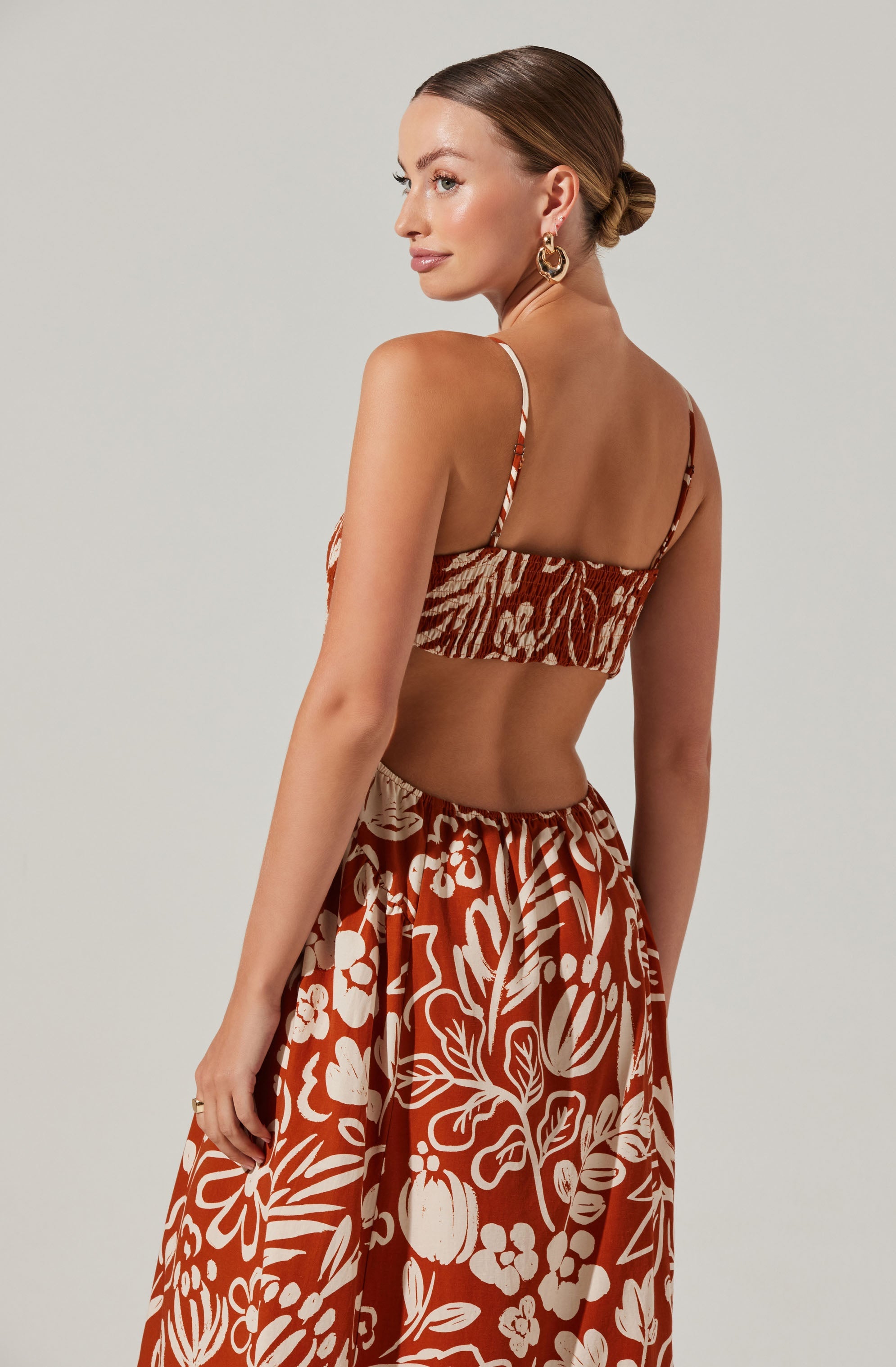 Sarai Floral Midi Dress-Aljck