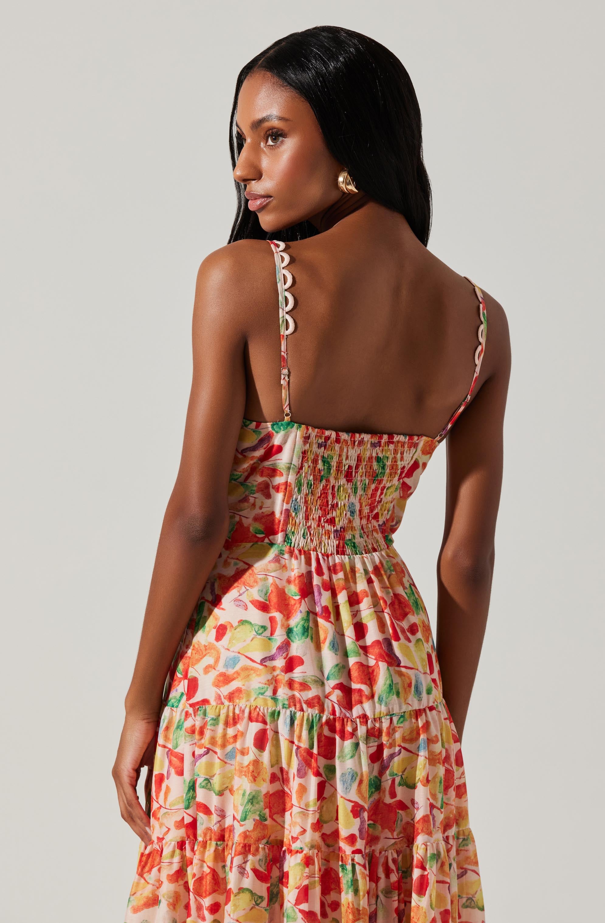 Tazia Tiered Floral Maxi Dress-Aljck