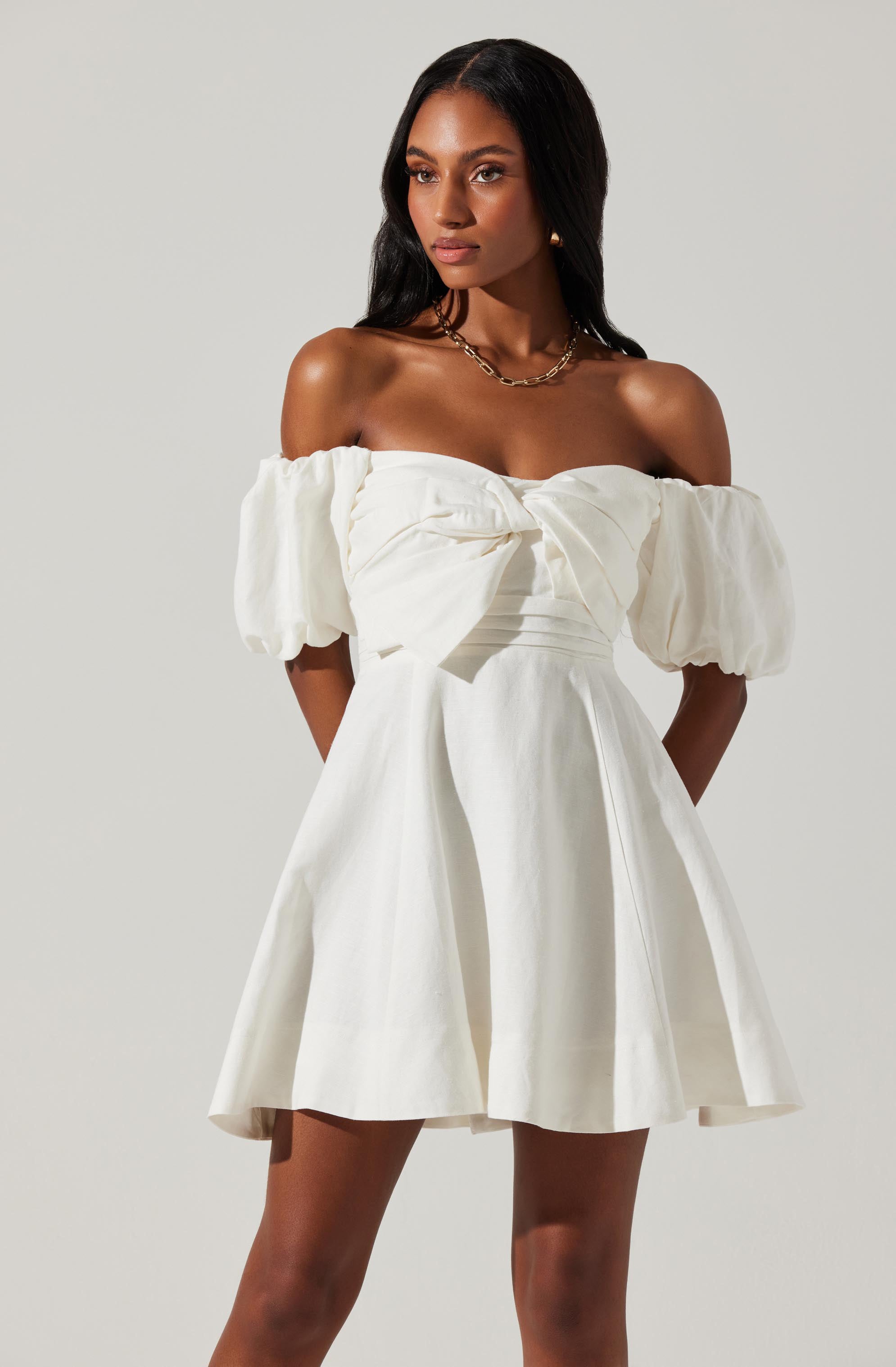Ula Off-Shoulder Mini Dress-Aljck