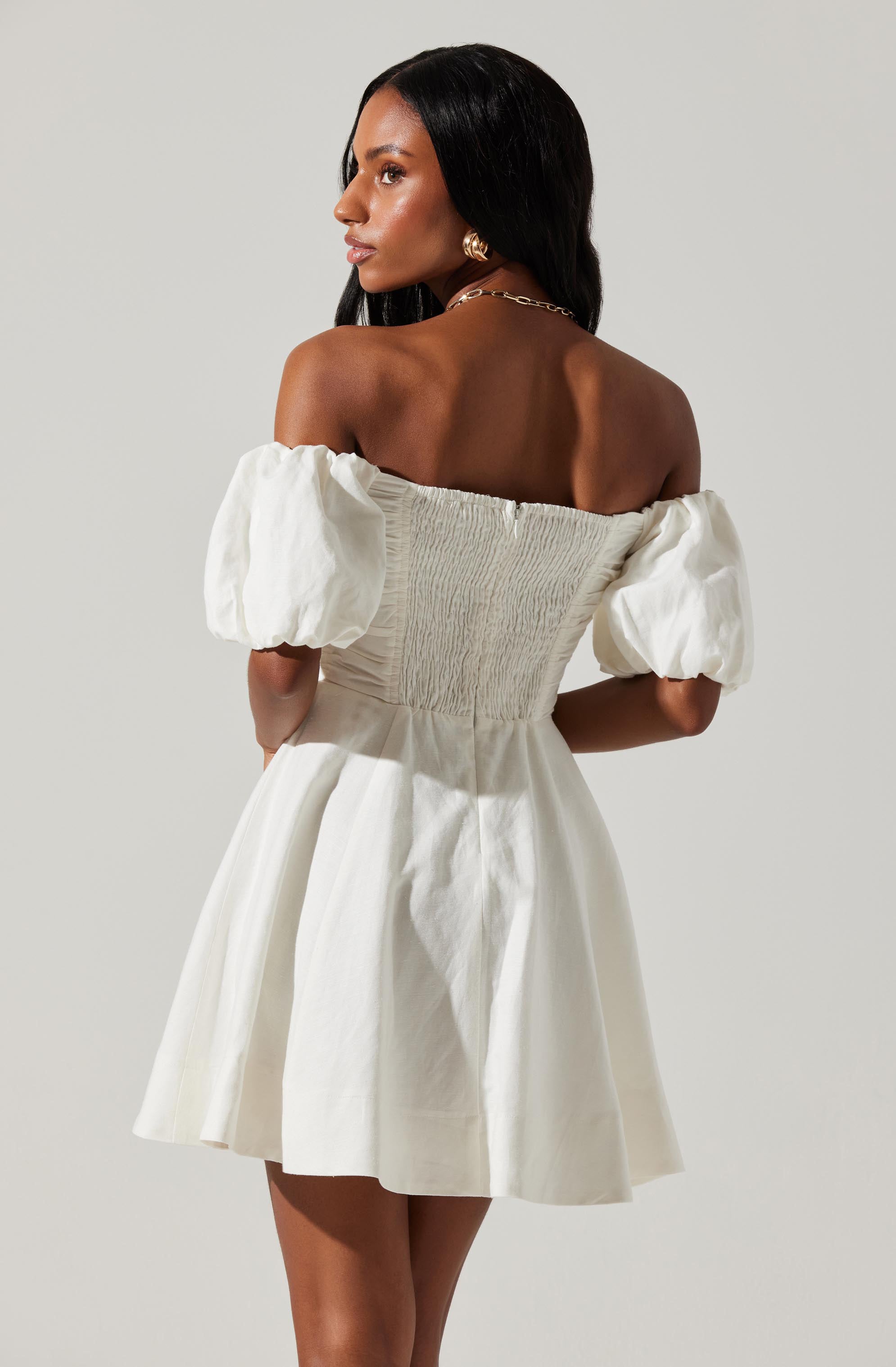 Ula Off-Shoulder Mini Dress-Aljck
