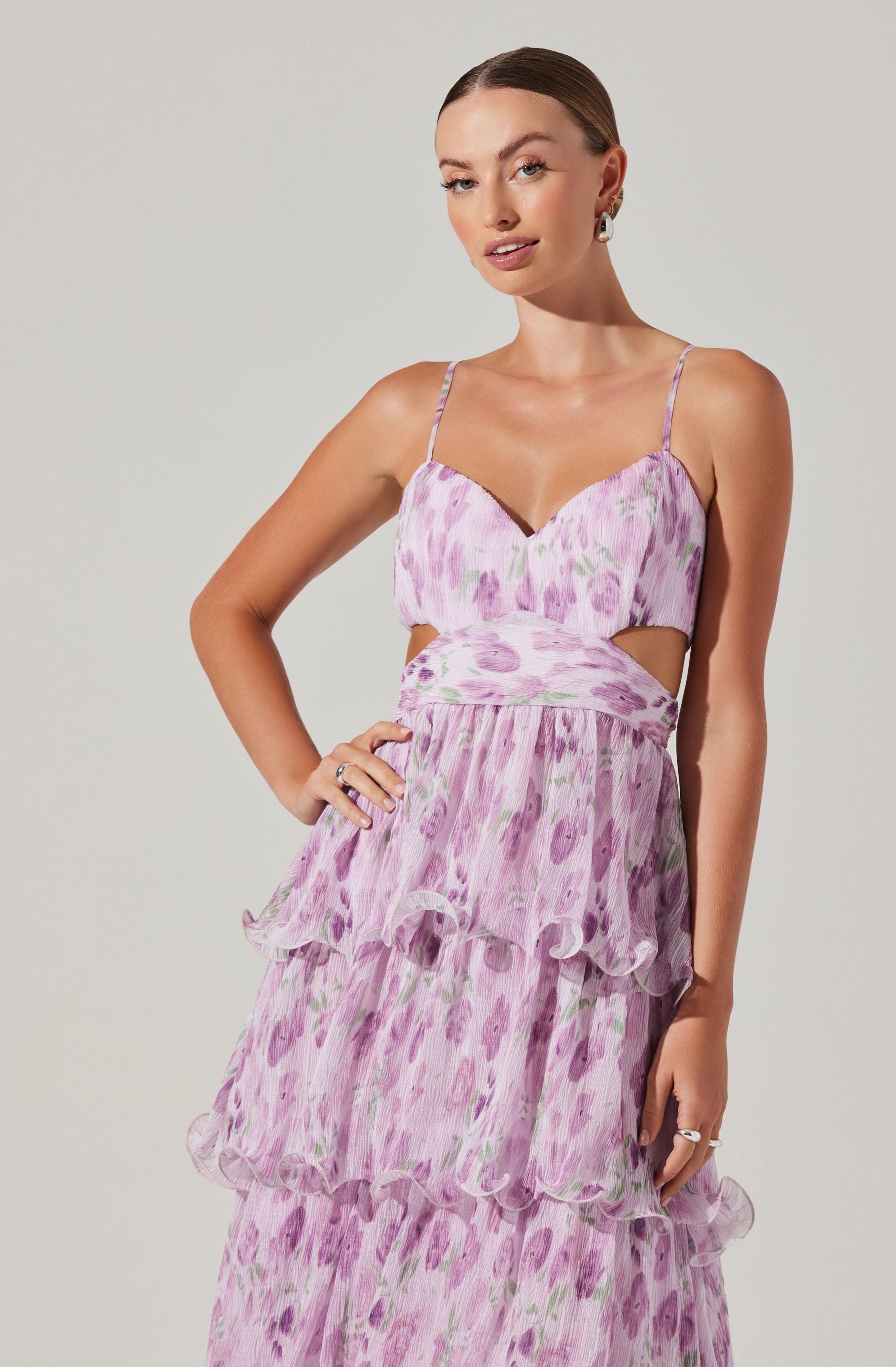 Jaiden Floral Tiered Maxi Dress-Aljck