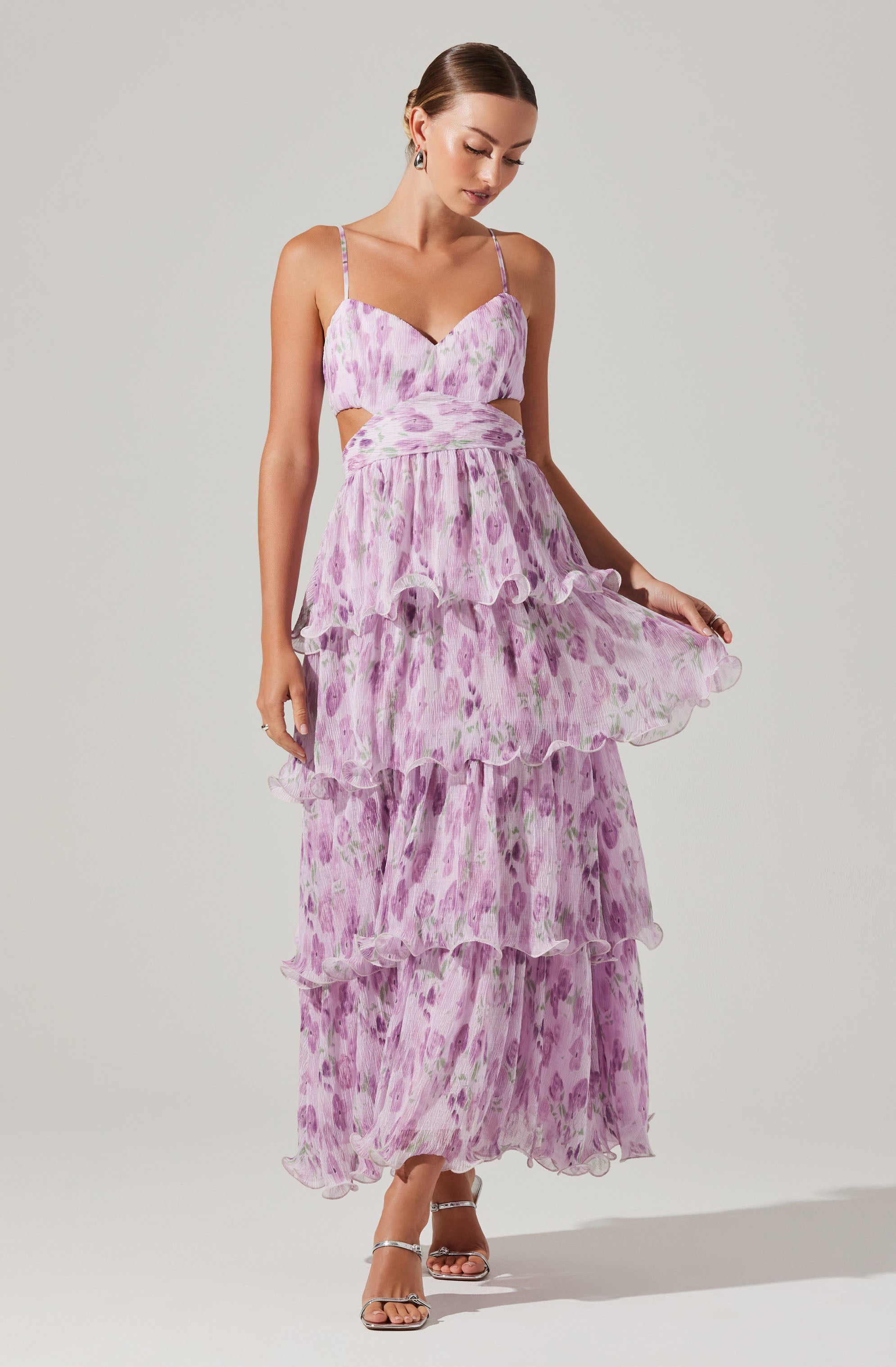Jaiden Floral Tiered Maxi Dress-Aljck