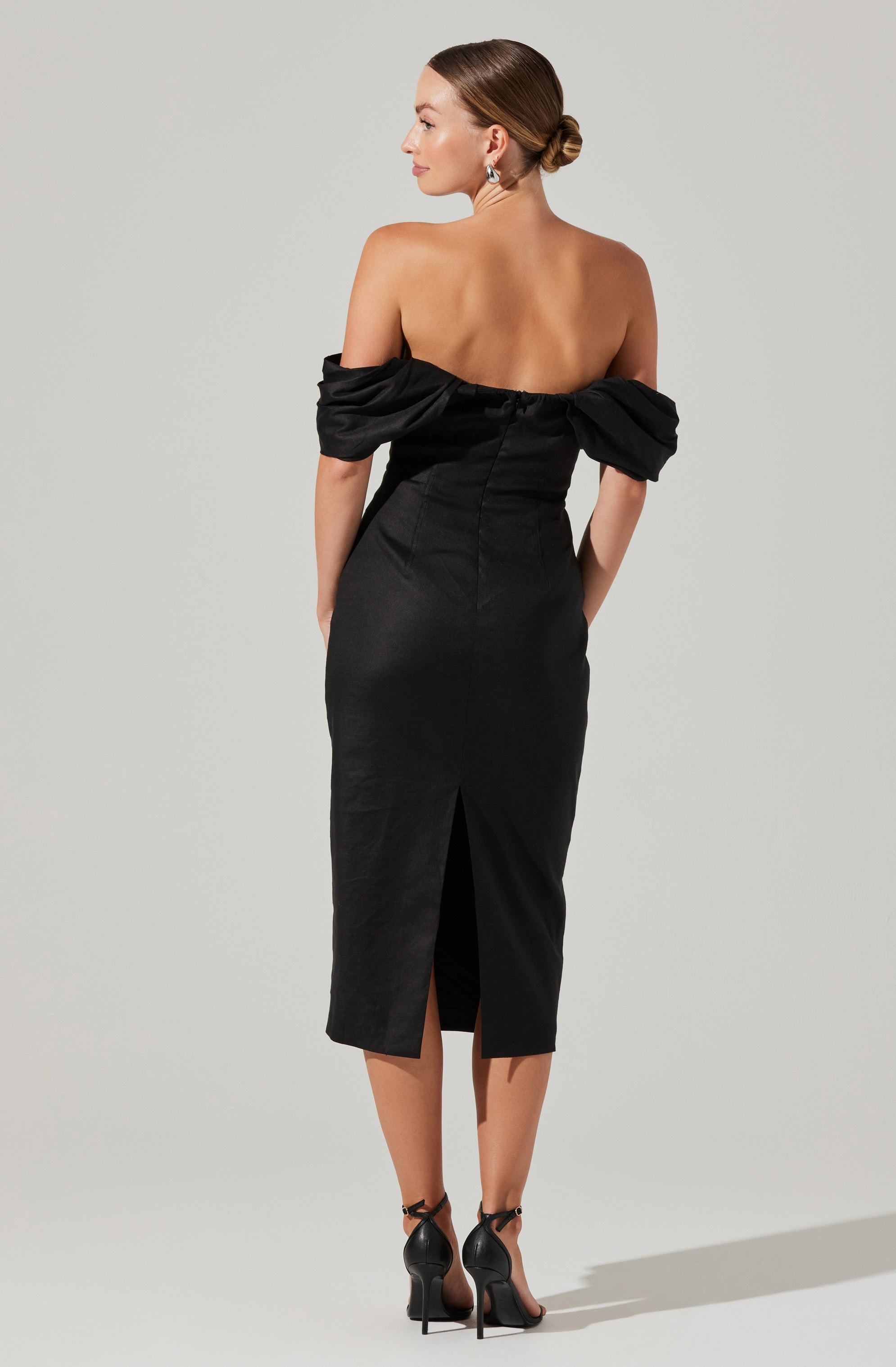 Opal Off-Shoulder Midi Dress-Aljck