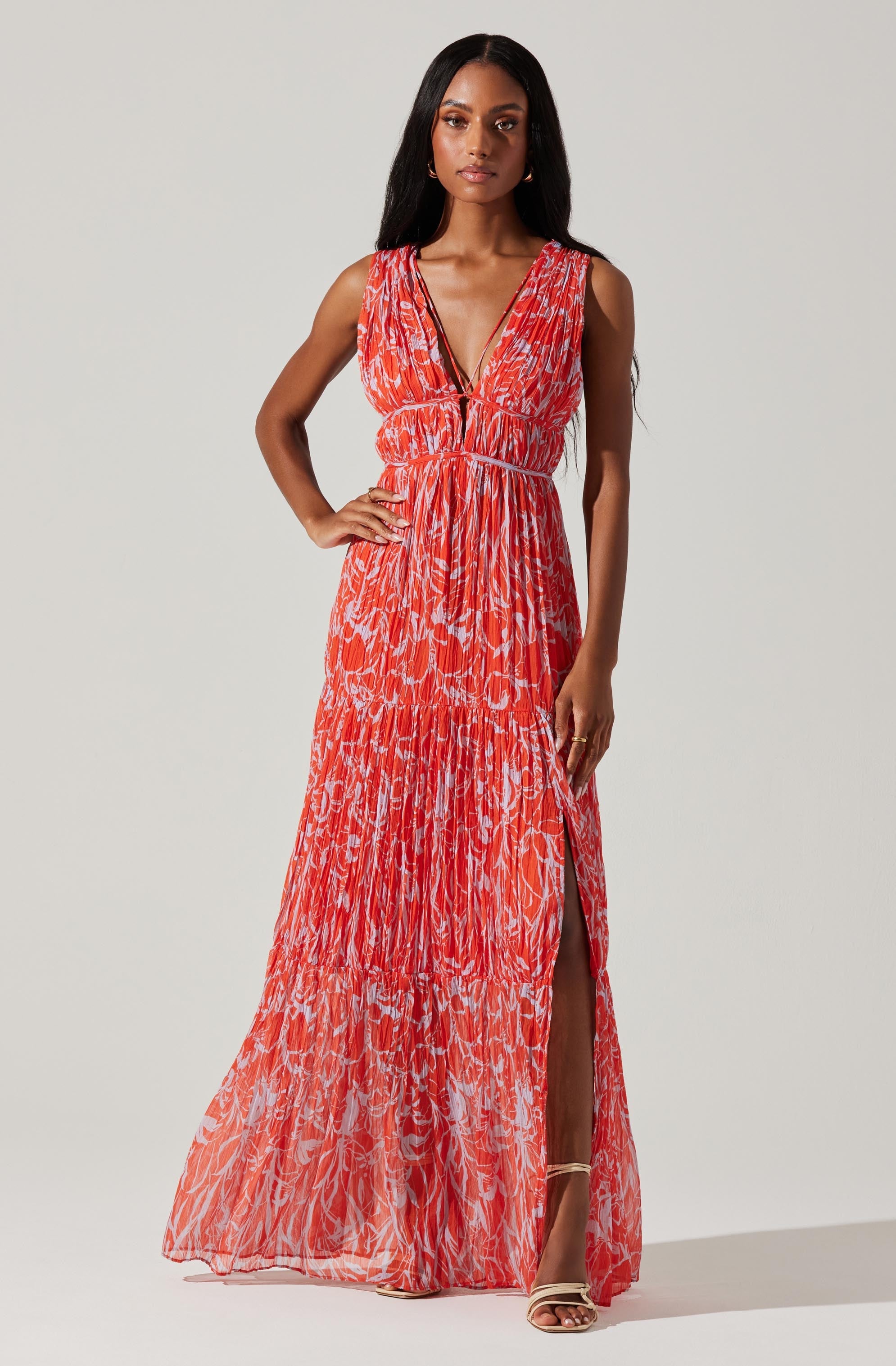 Pescadero Pleated Maxi Dress-Aljck