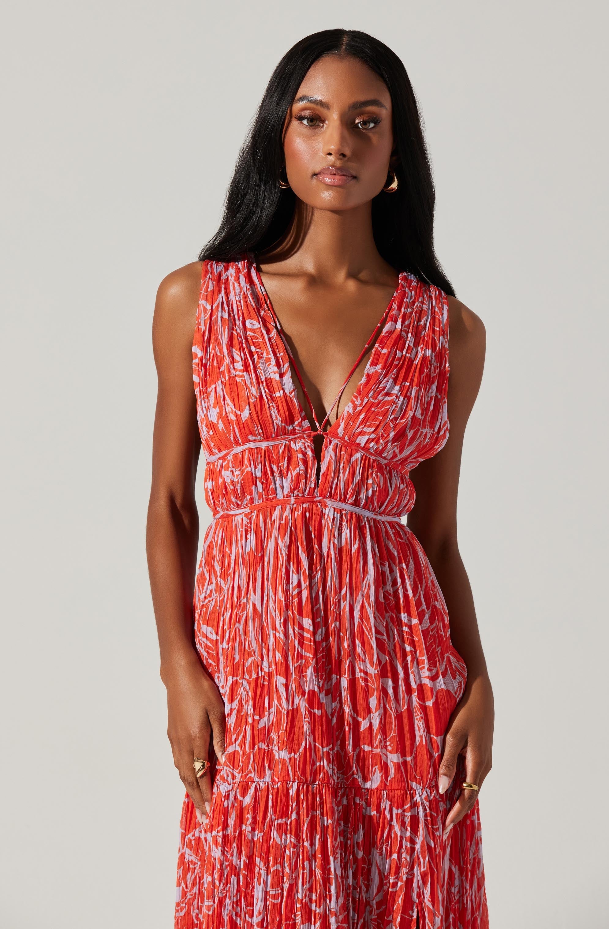 Pescadero Pleated Maxi Dress-Aljck