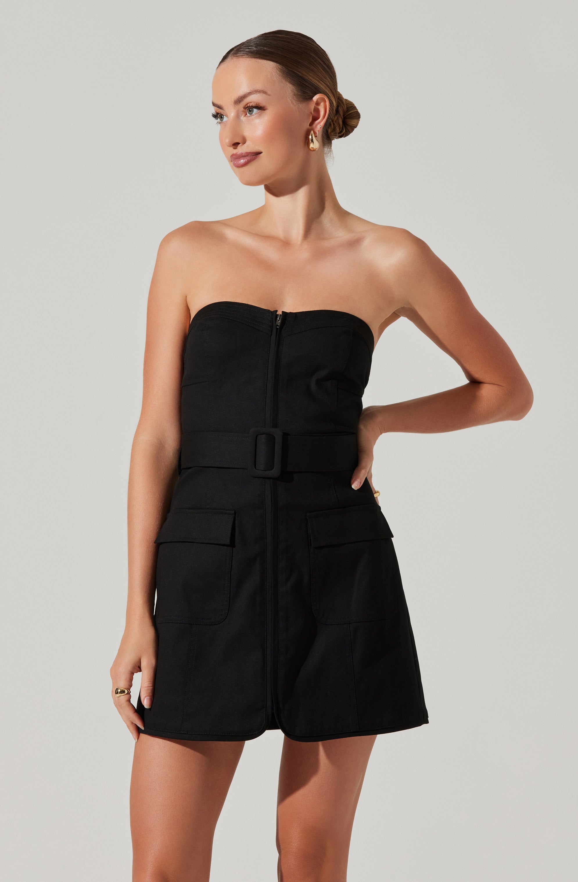 Deniz Strapless Mini Dress-Aljck