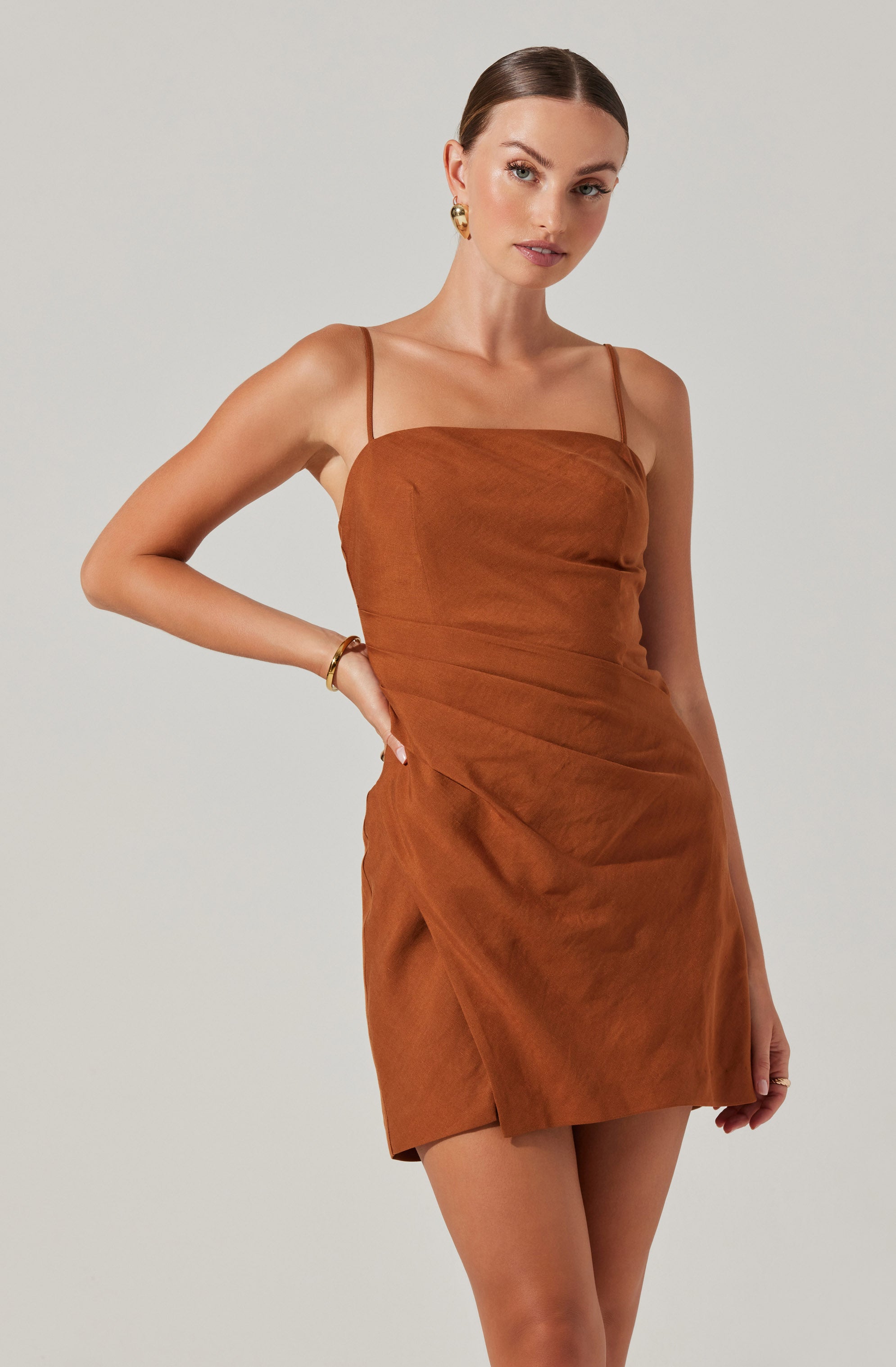 Isadora Draped Mini Dress-Aljck