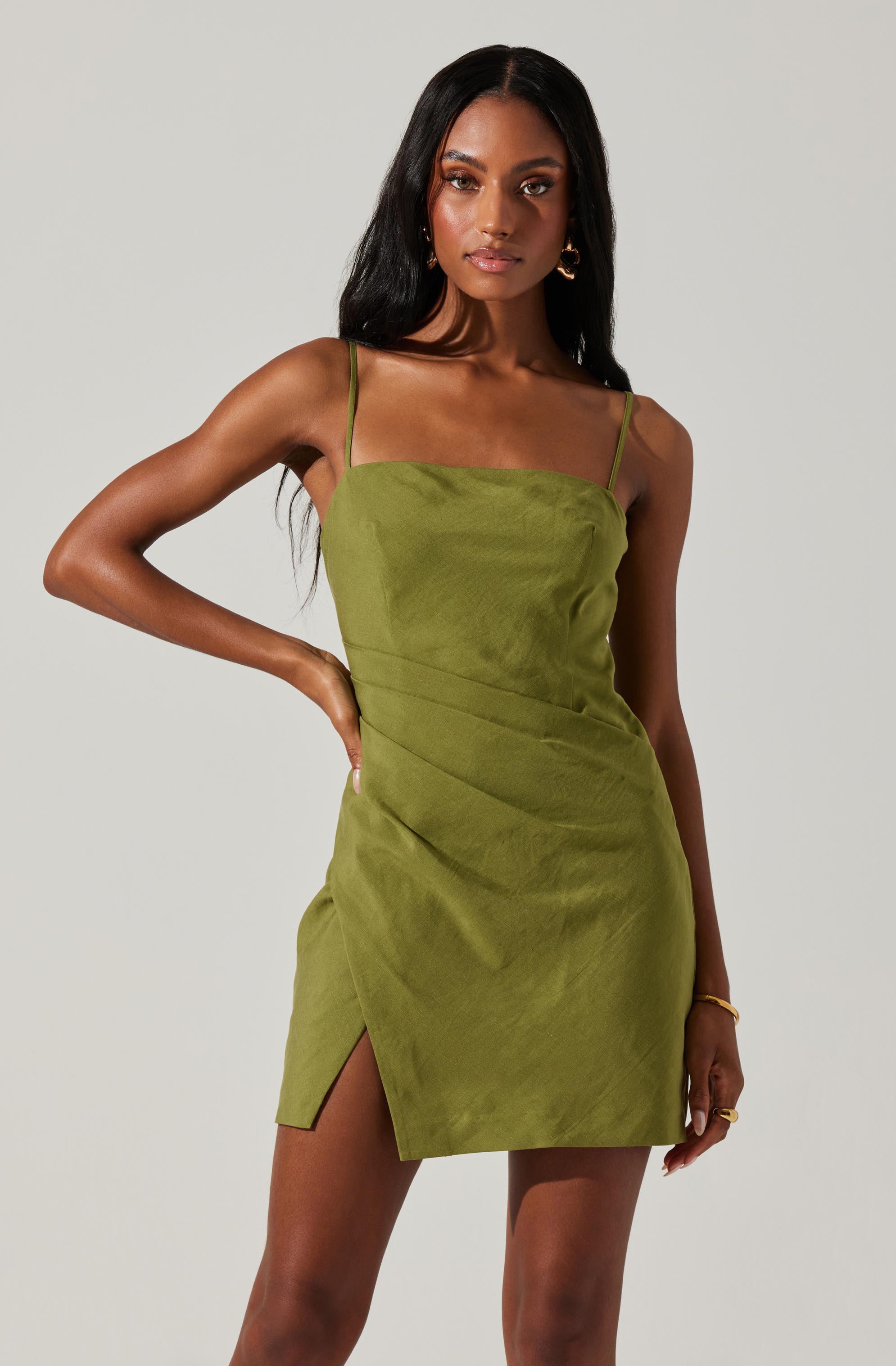 Isadora Draped Mini Dress-Aljck