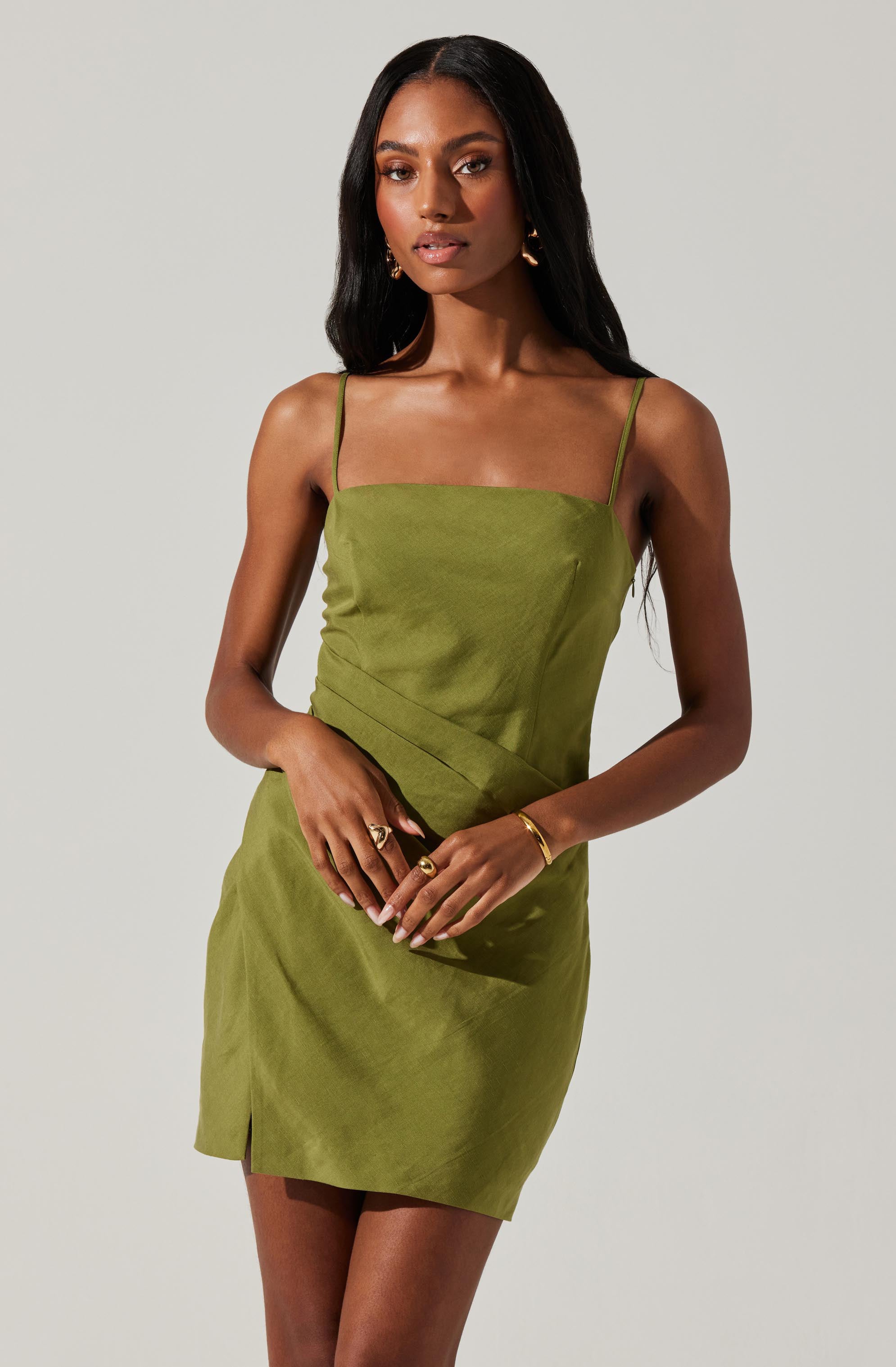Isadora Draped Mini Dress-Aljck