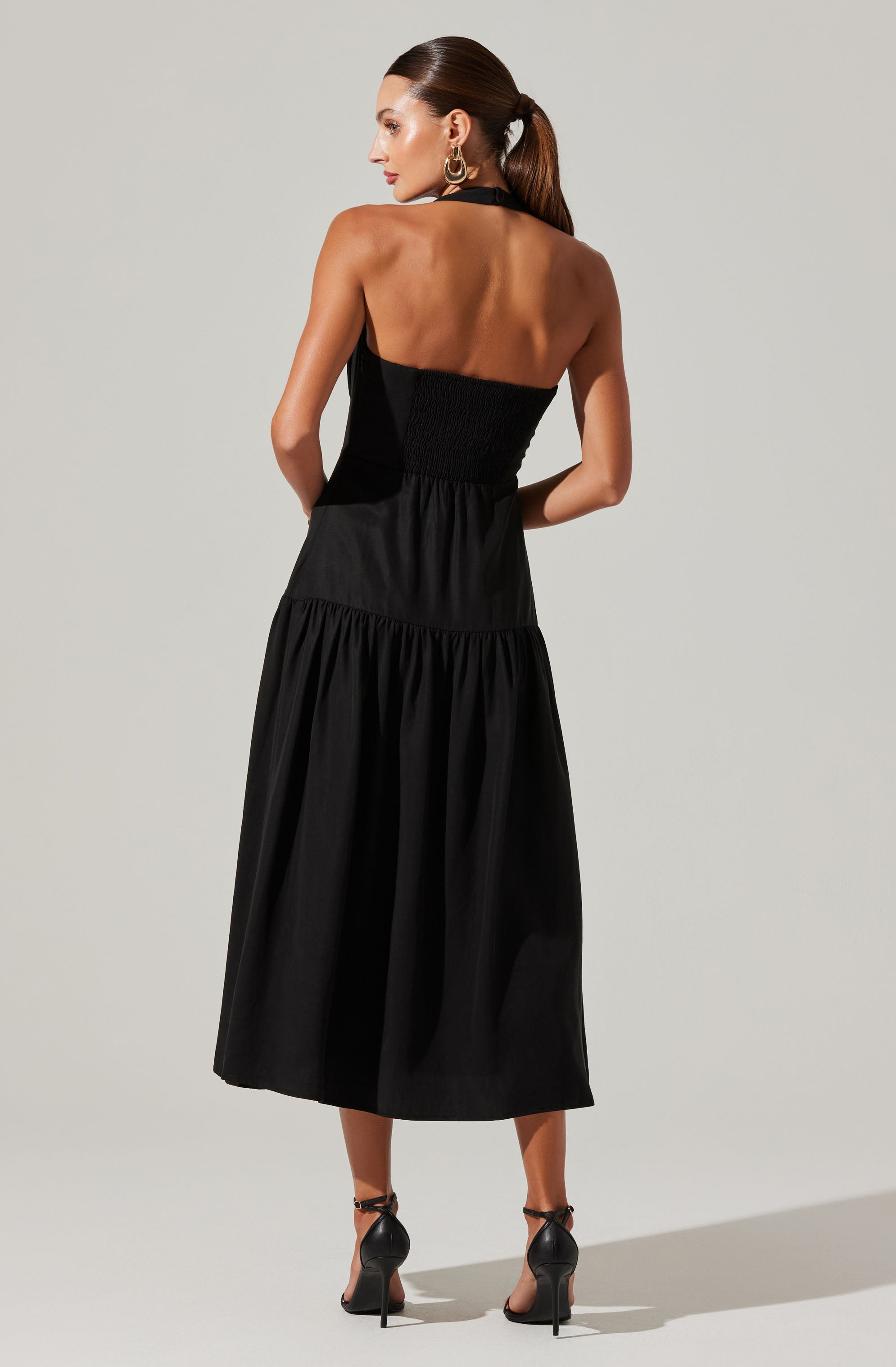 Adara Halter Midi Dress-Aljck