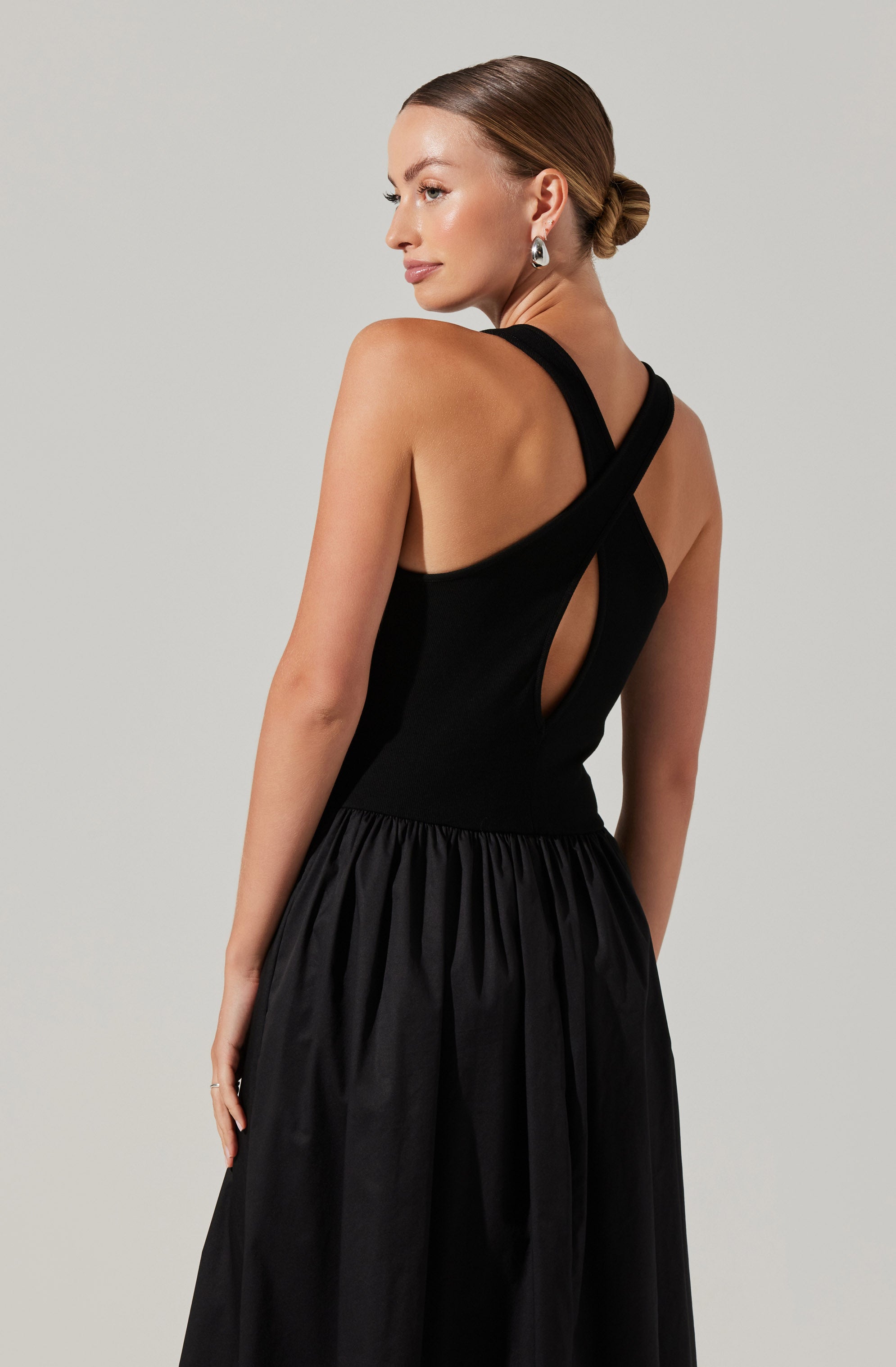 Zandra Mixed Media Maxi Dress-Aljck