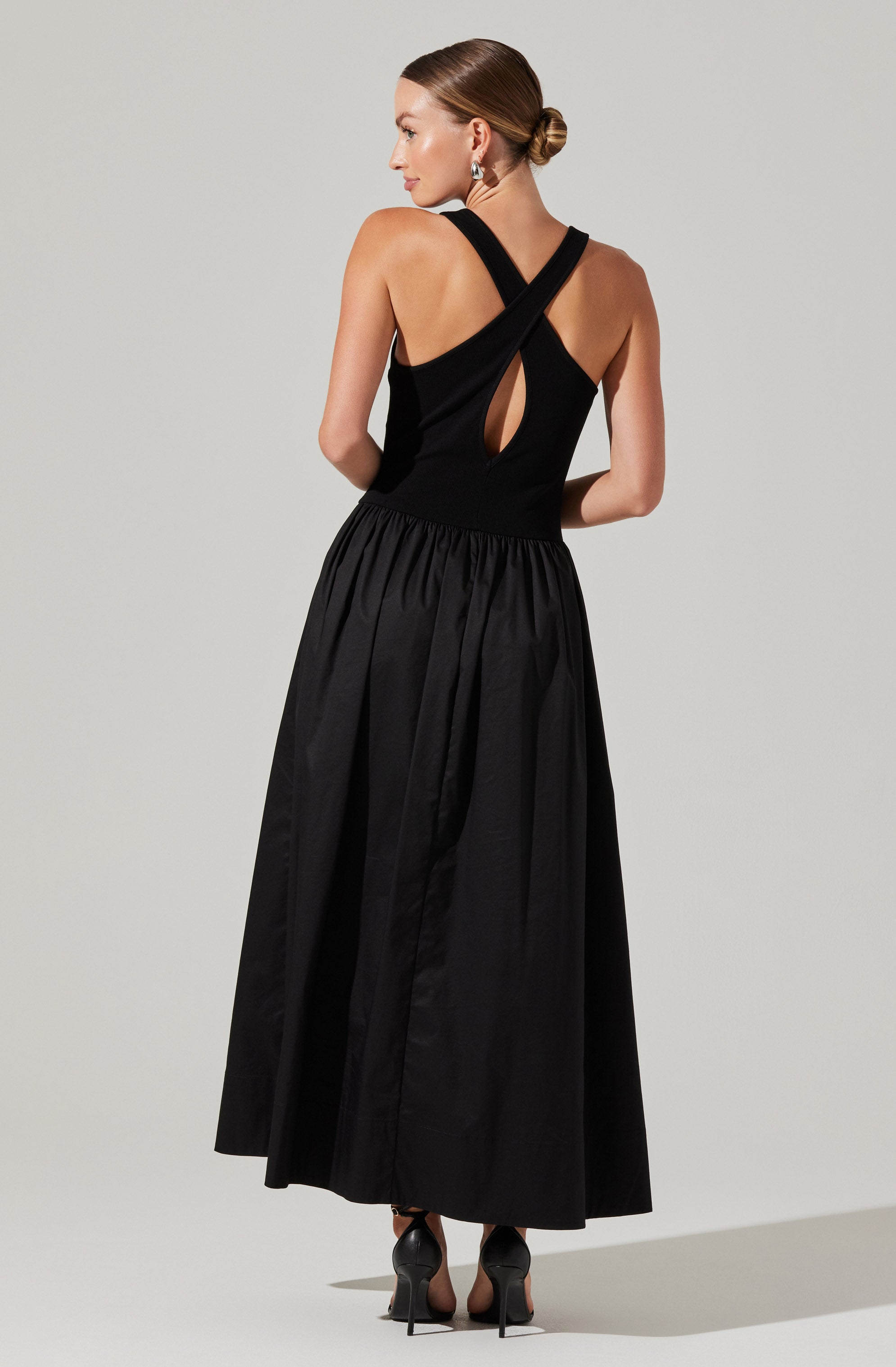 Zandra Mixed Media Maxi Dress-Aljck