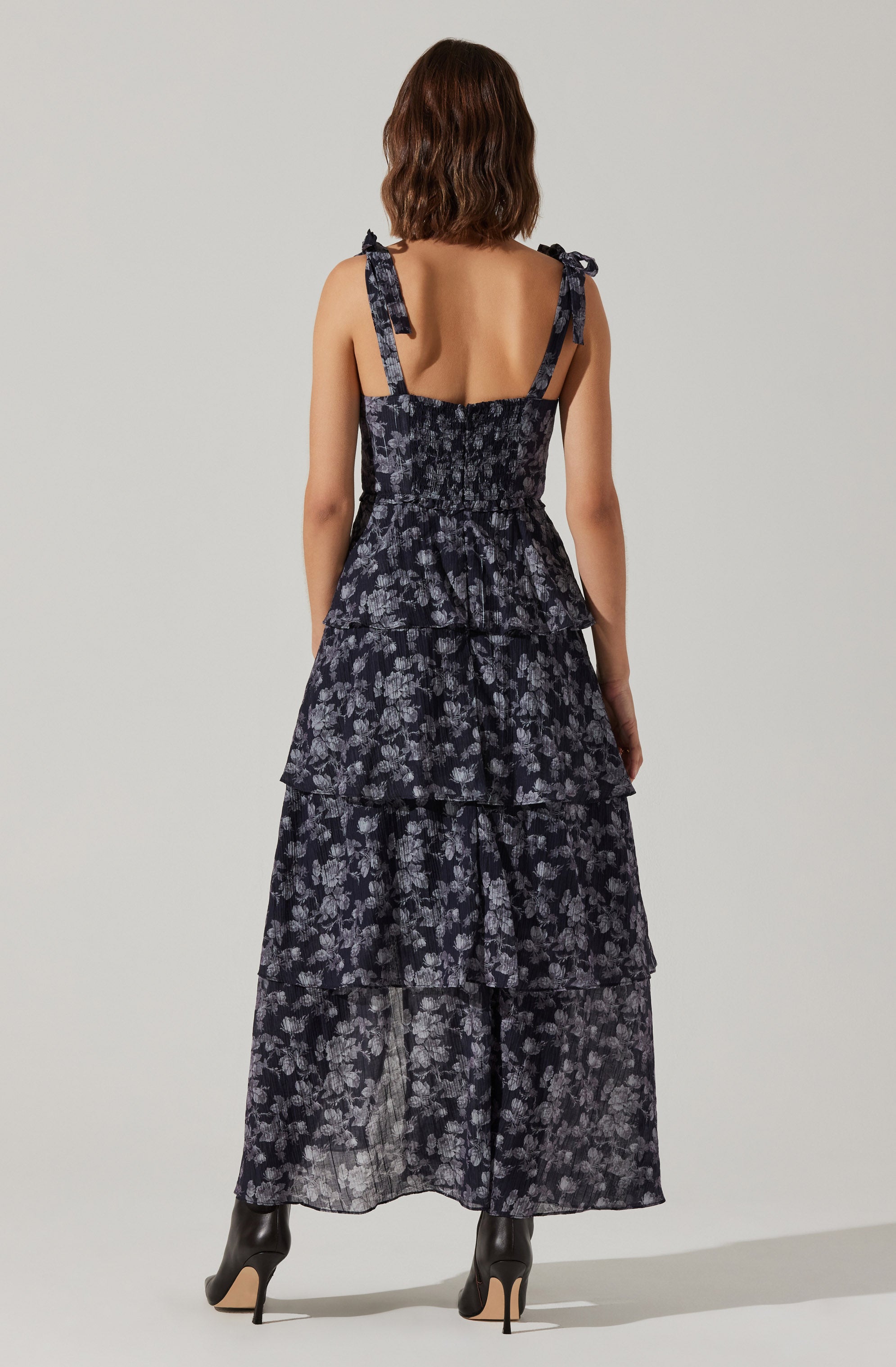 Mellorie Floral Tiered Maxi Dress-Aljck