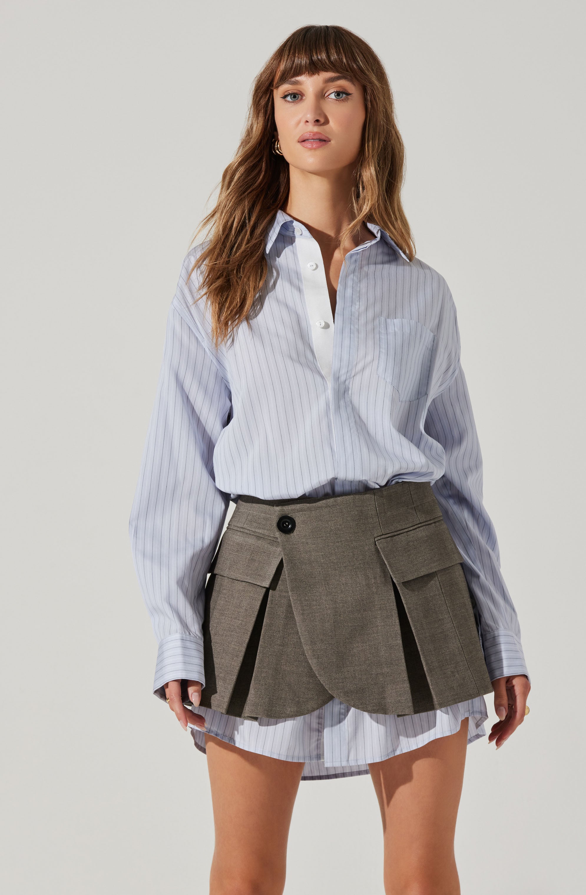 Allister Mixed Media Mini Dress-Aljck