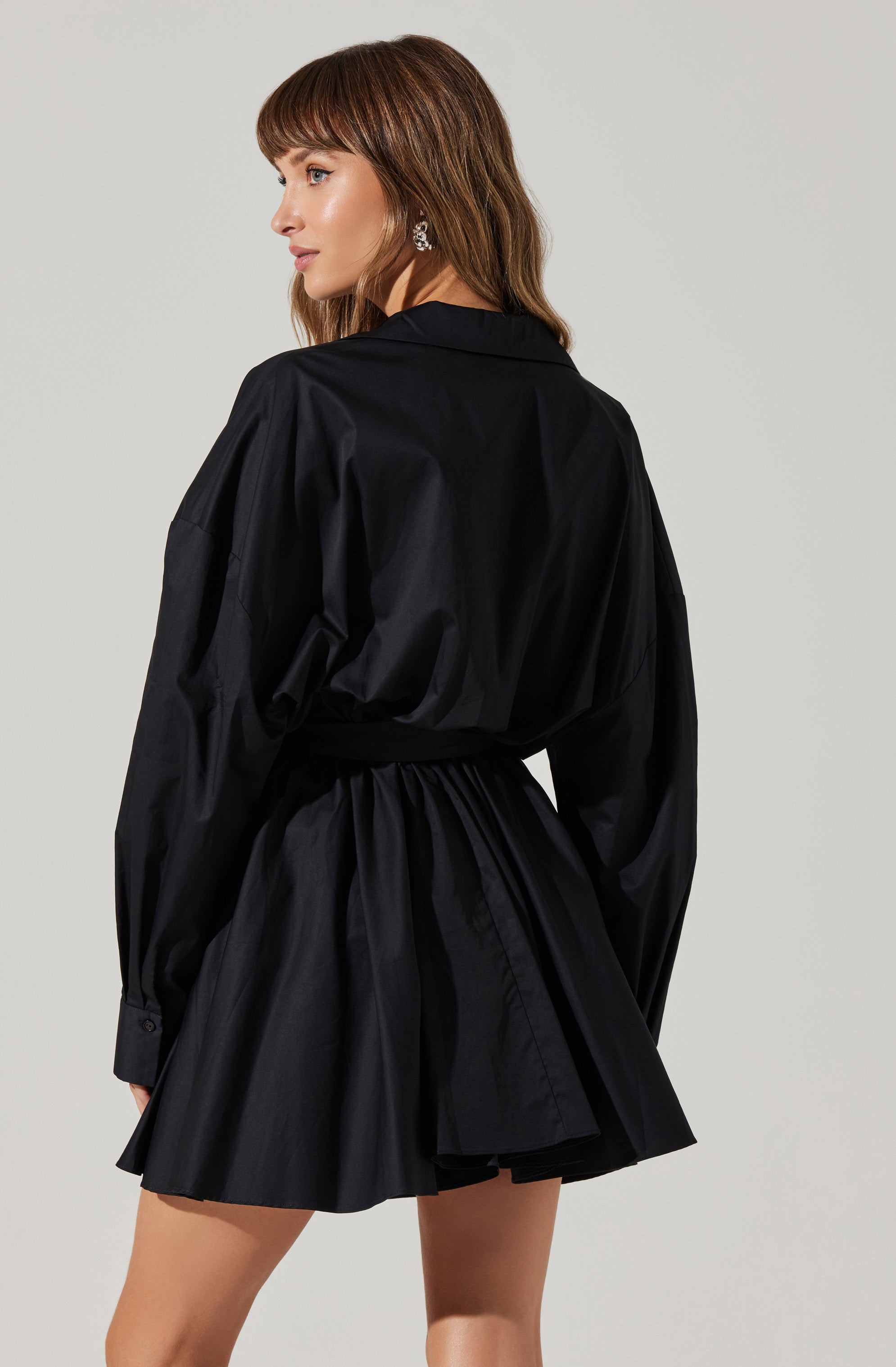 Winica Belted Mini Shirtdress-Aljck