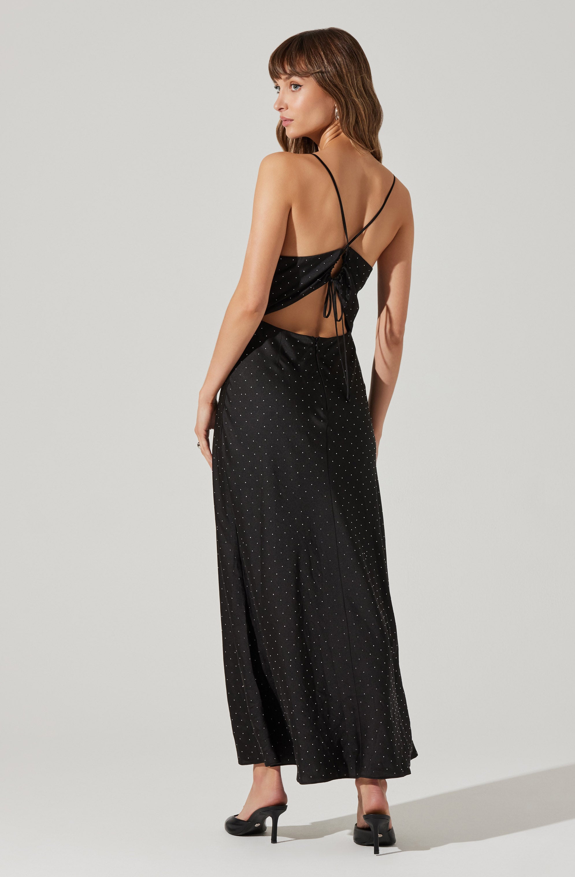 Bonney Rhinestone Maxi Slip Dress-Aljck