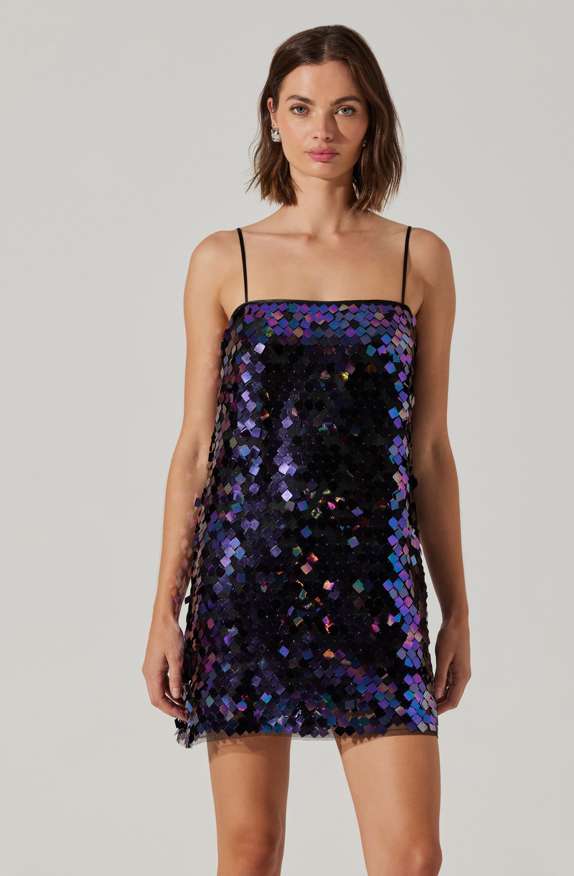 Porscha Sequin Mini Dress-Aljck