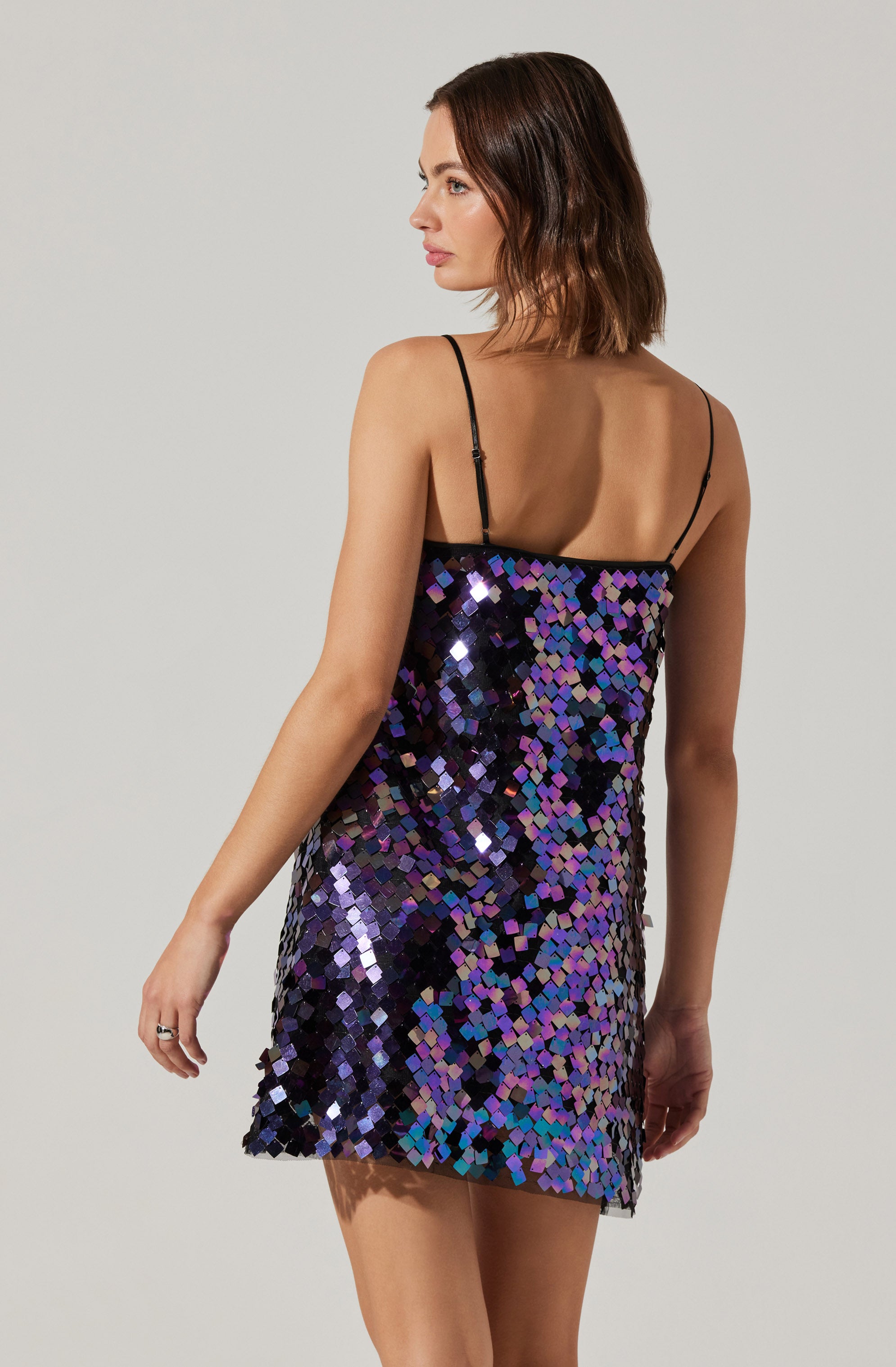Porscha Sequin Mini Dress-Aljck