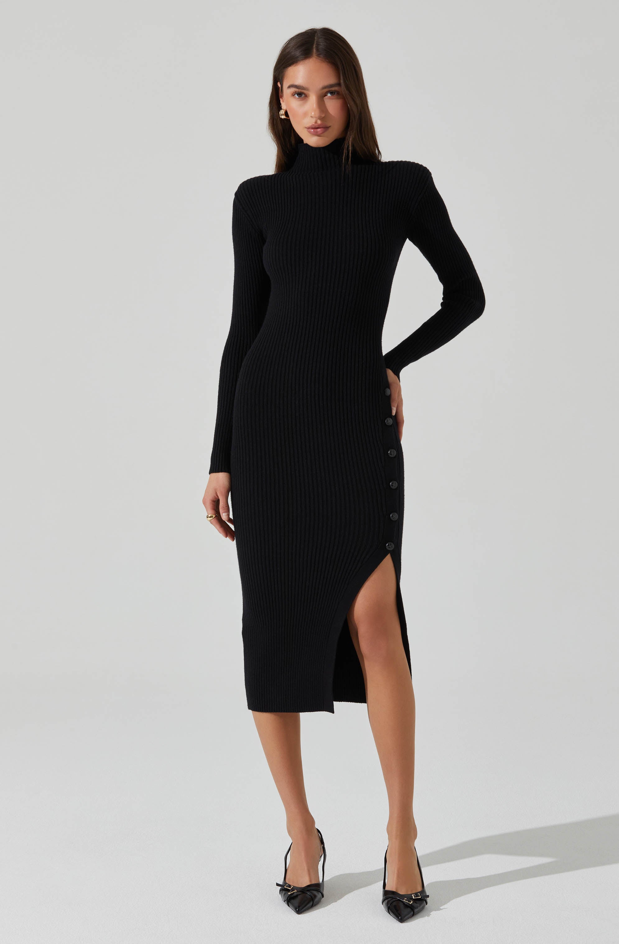 Soryn Sweater Midi Dress-Aljck