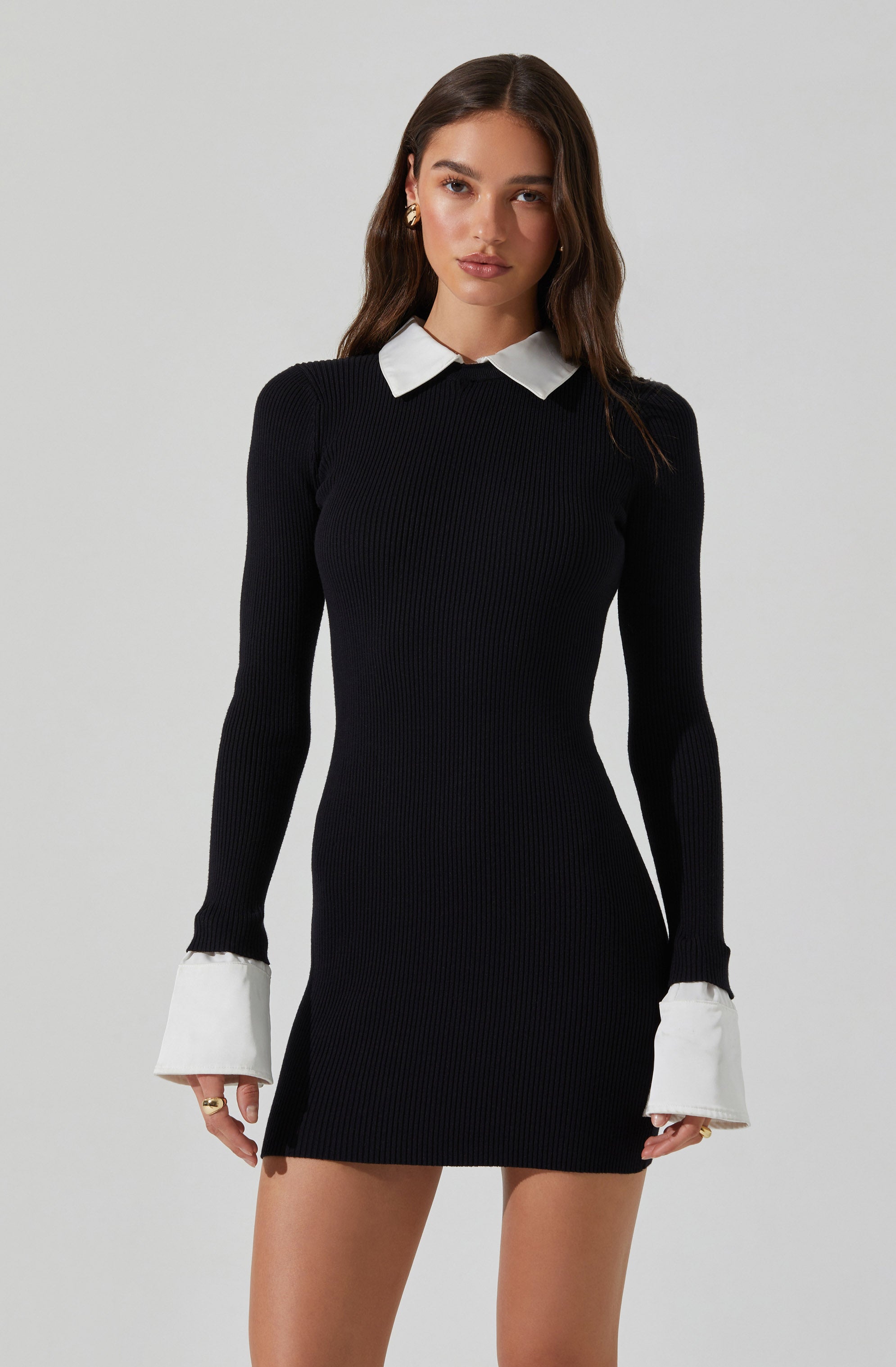 Alexia Mixed Media Mini Dress-Aljck