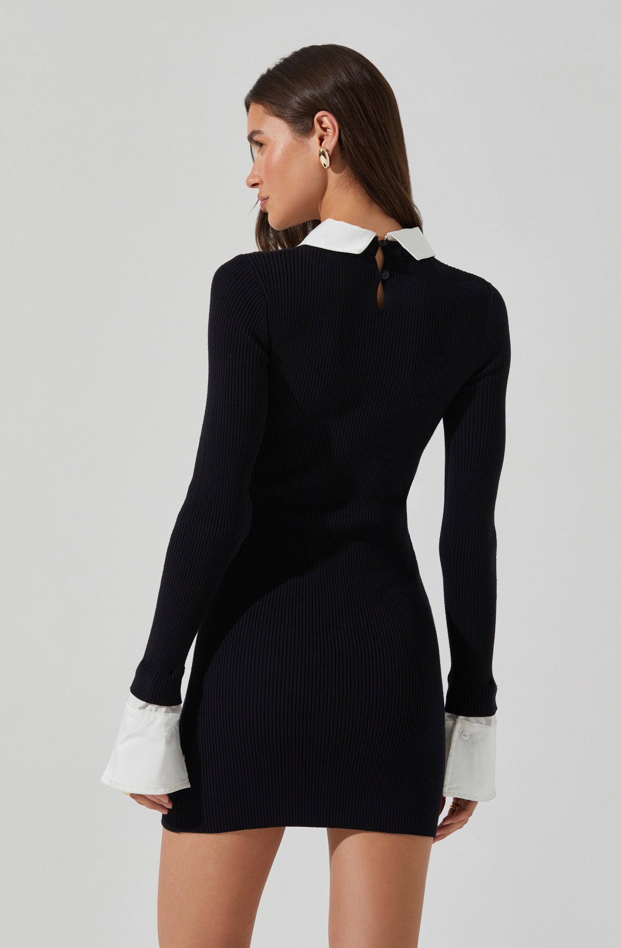 Alexia Mixed Media Mini Dress-Aljck