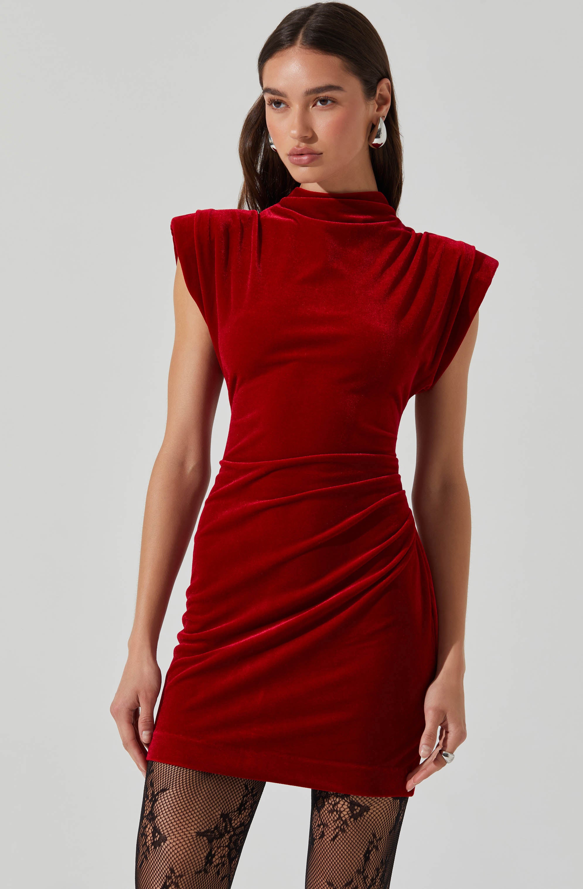 Ila Velvet Mini Dress-Aljck