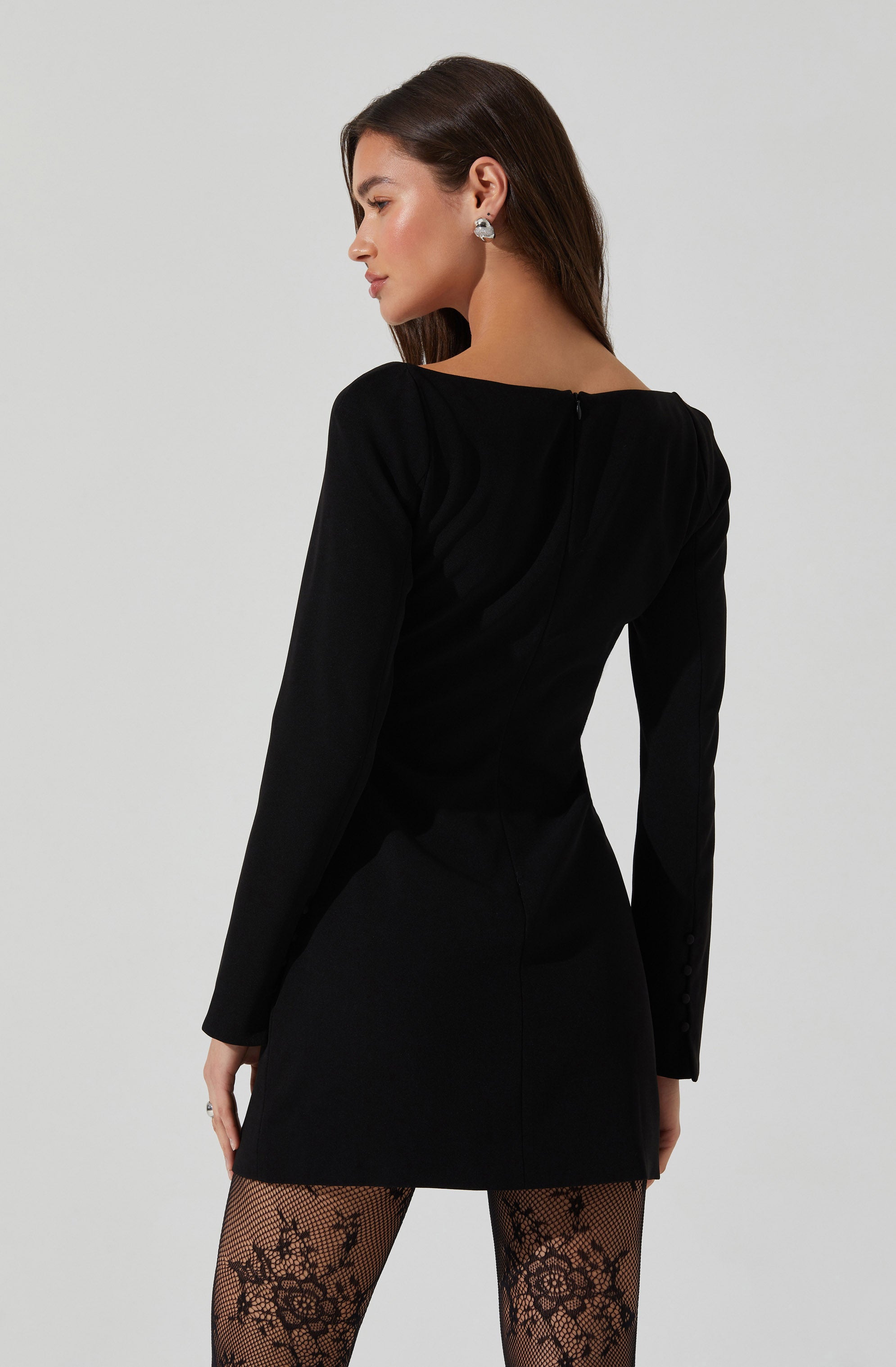 Calanthe Square Neck Mini Dress-Aljck