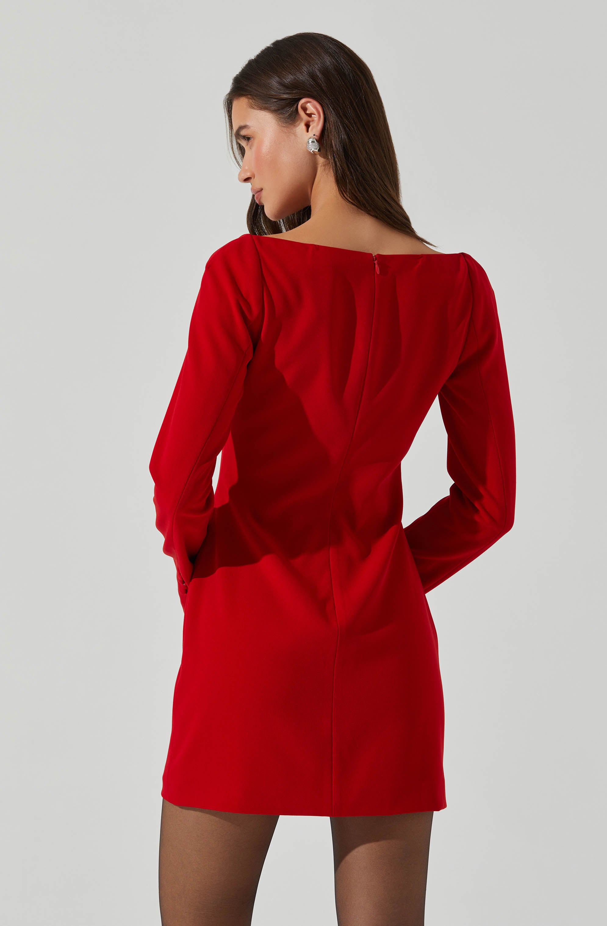 Calanthe Square Neck Mini Dress-Aljck