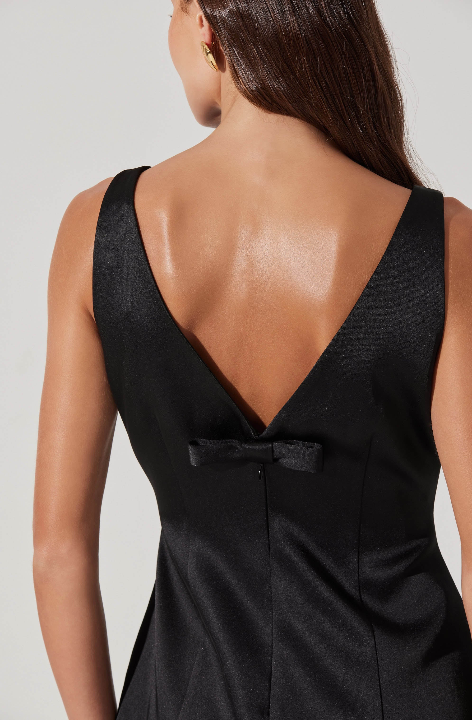 Alisanne Satin Mini Dress-Aljck