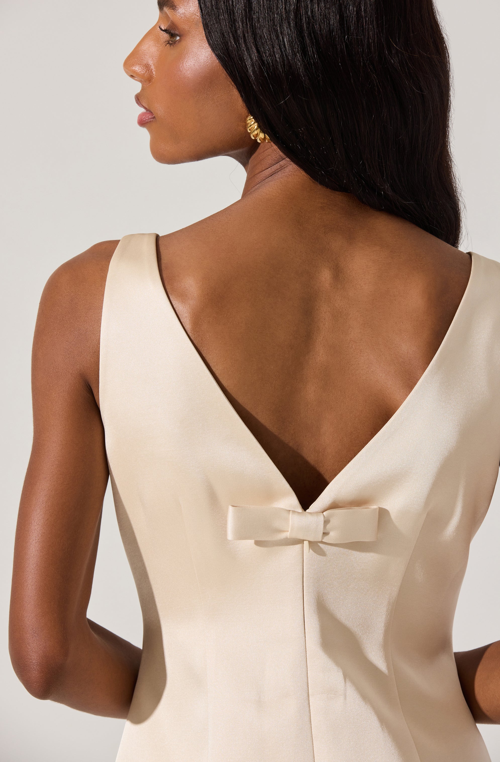 Alisanne Satin Mini Dress-Aljck