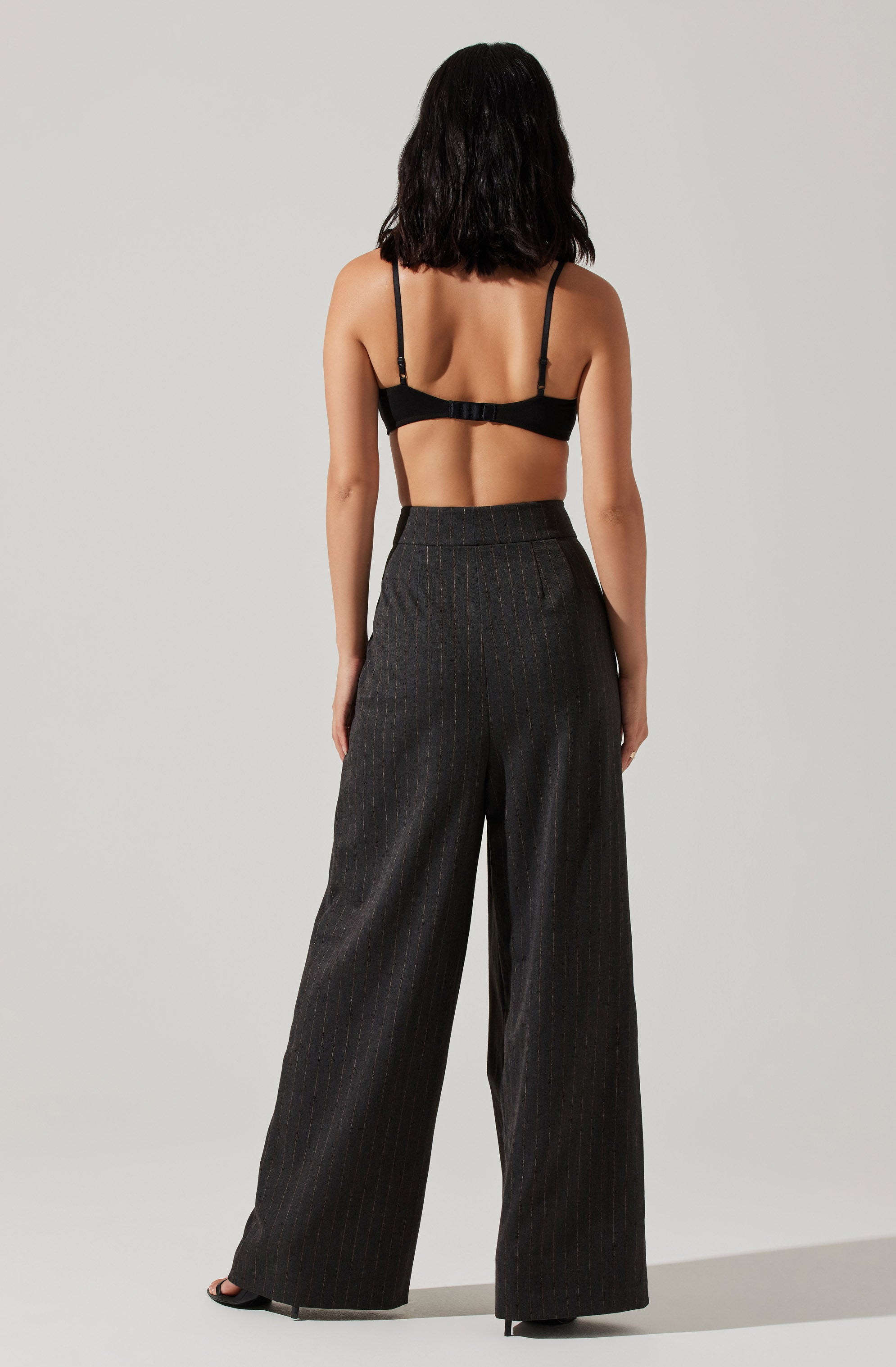 Boyfriend Pleated Criss-Cross Waist Pants-Aljck