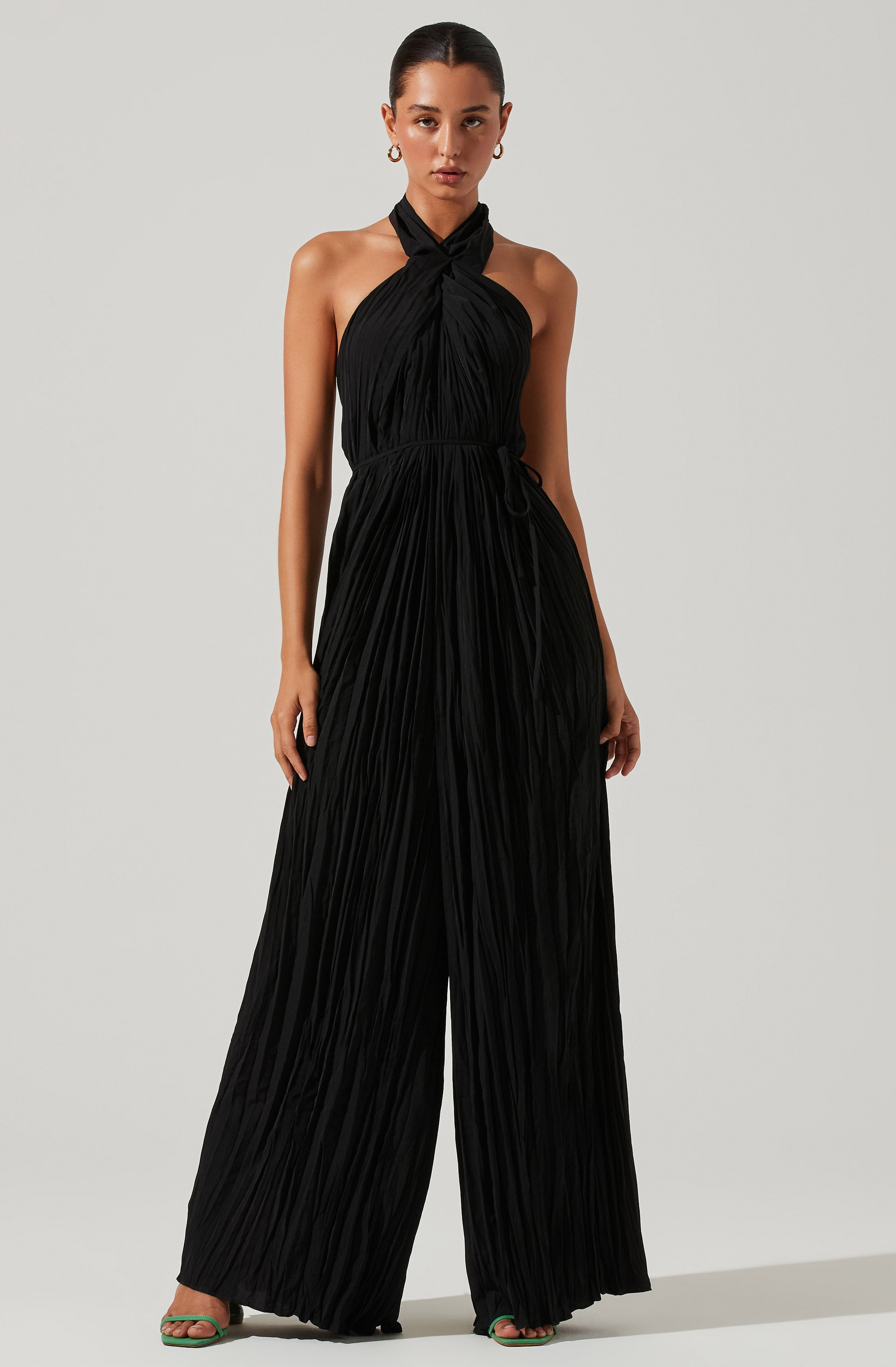 Damia Halter Wide Leg Jumpsuit-Aljck
