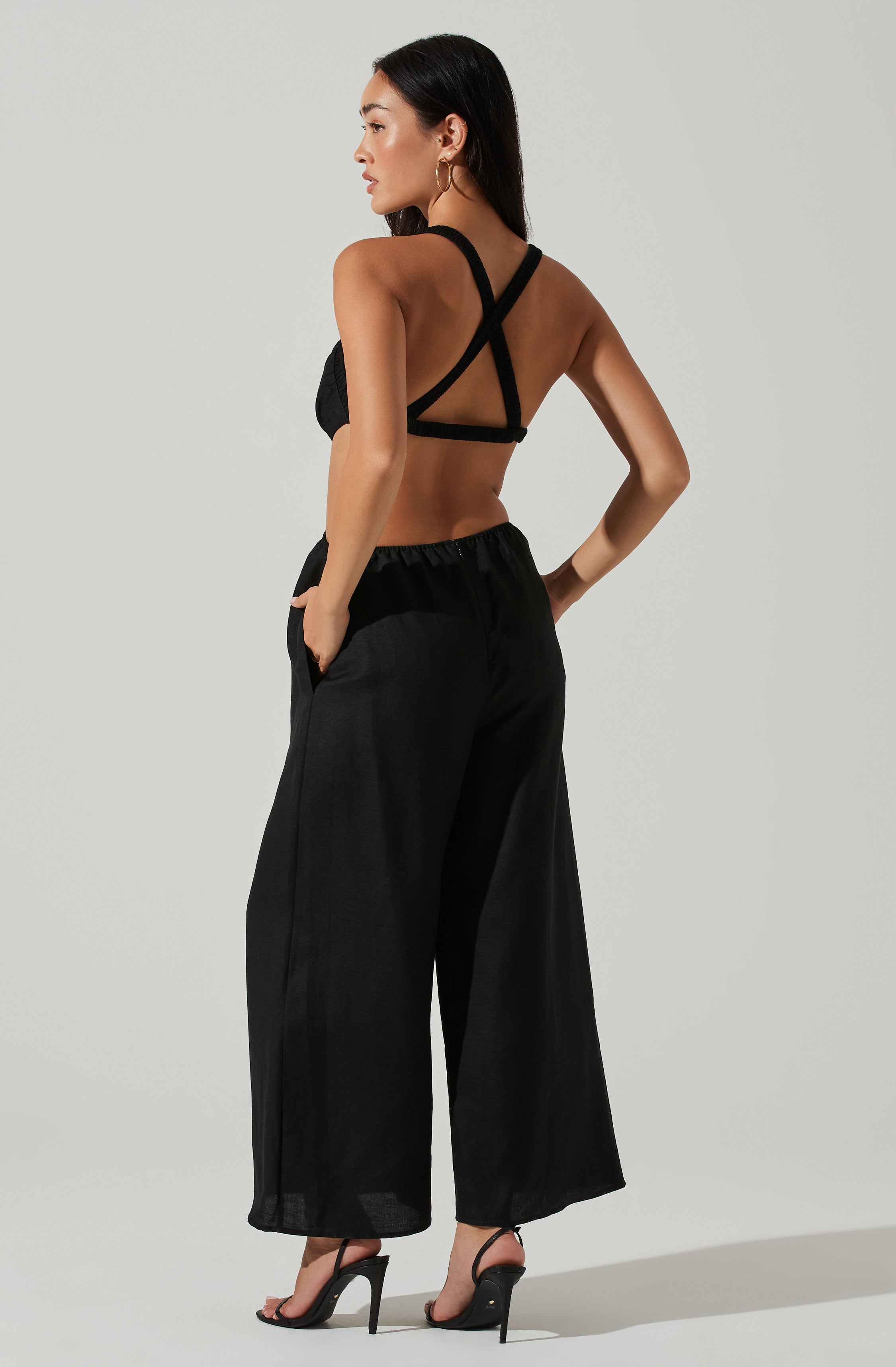 Marise Cutout Wide Leg Jumpsuit-Aljck