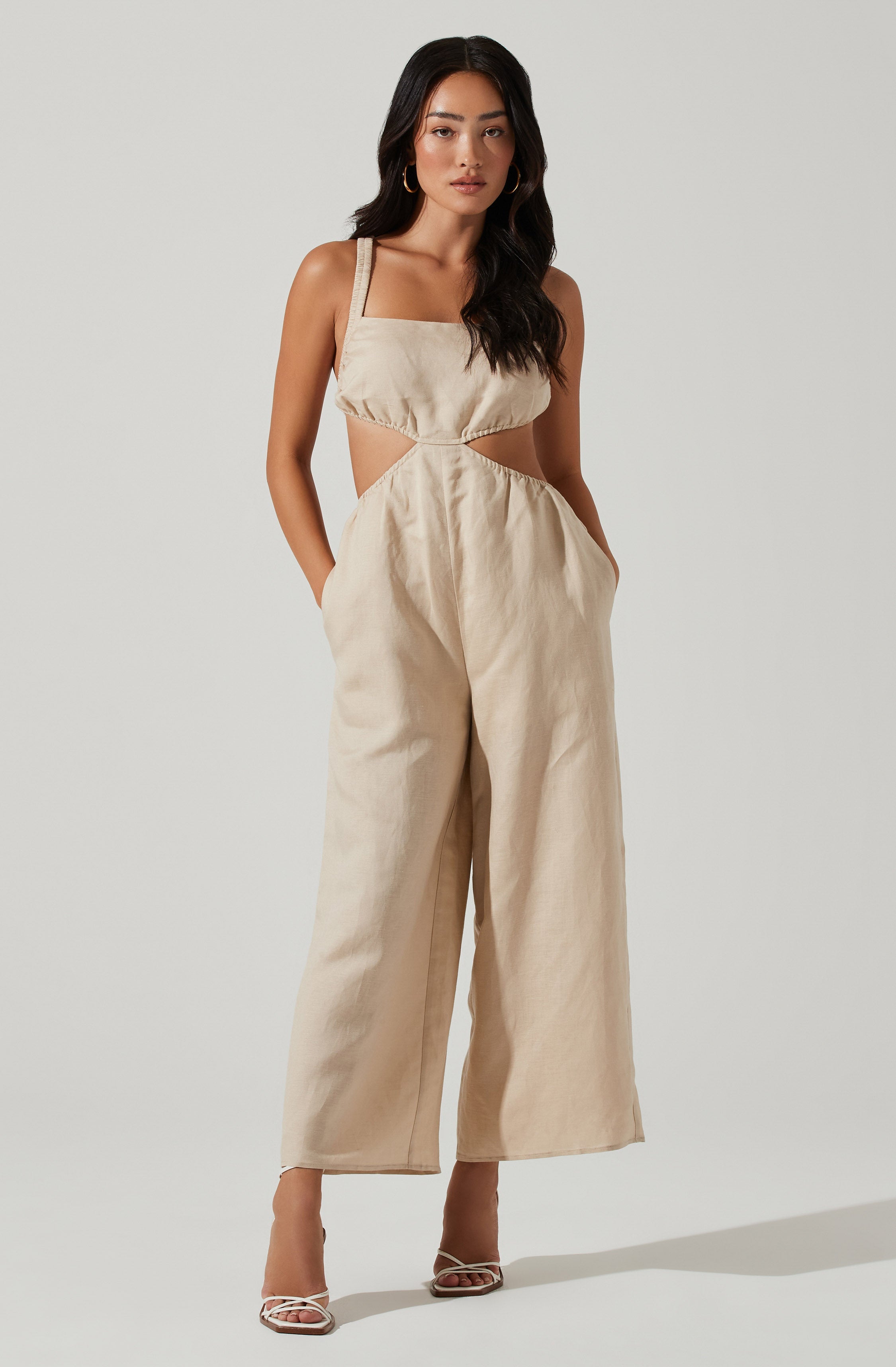 Marise Cutout Wide Leg Jumpsuit-Aljck