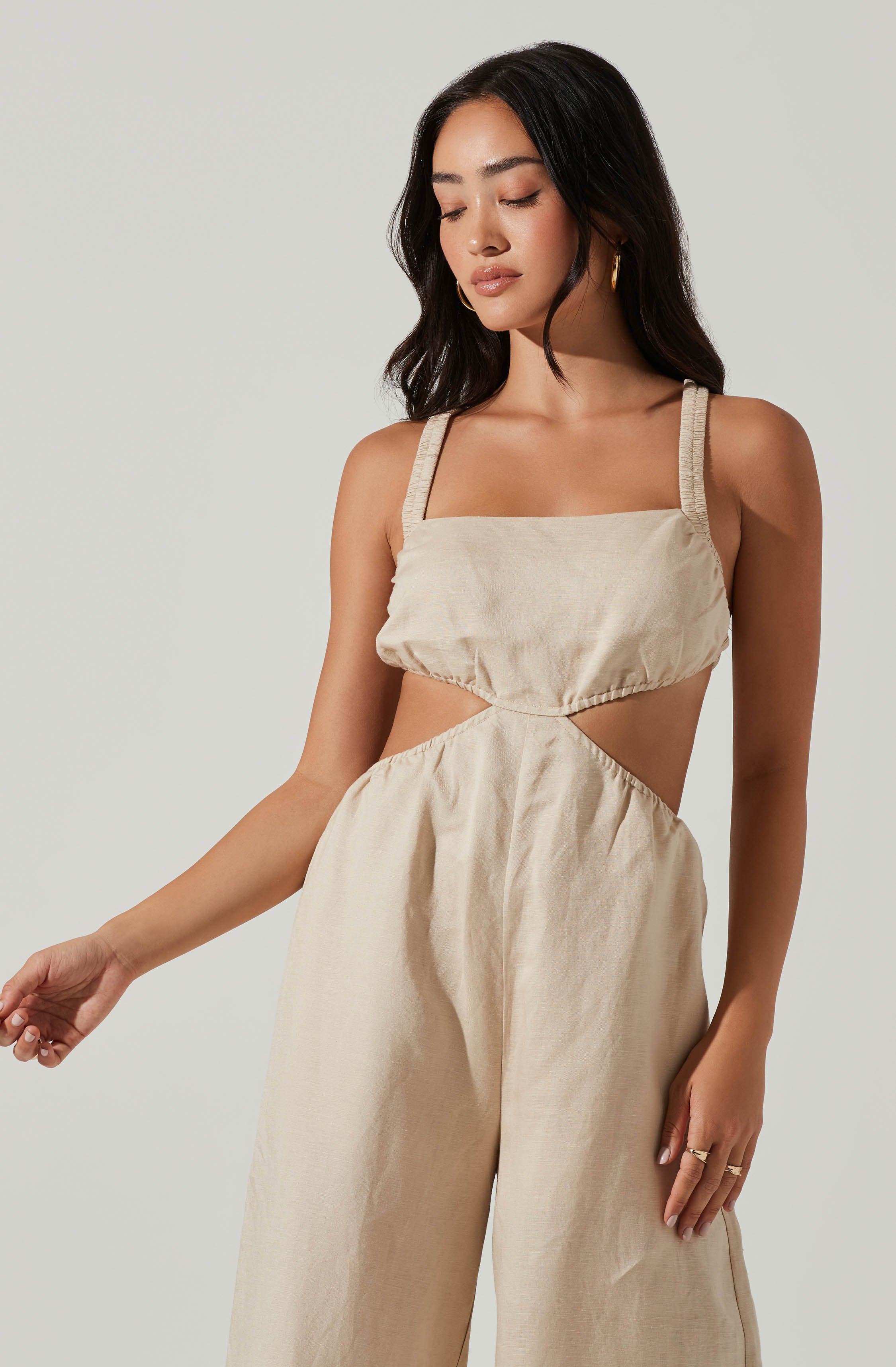 Marise Cutout Wide Leg Jumpsuit-Aljck