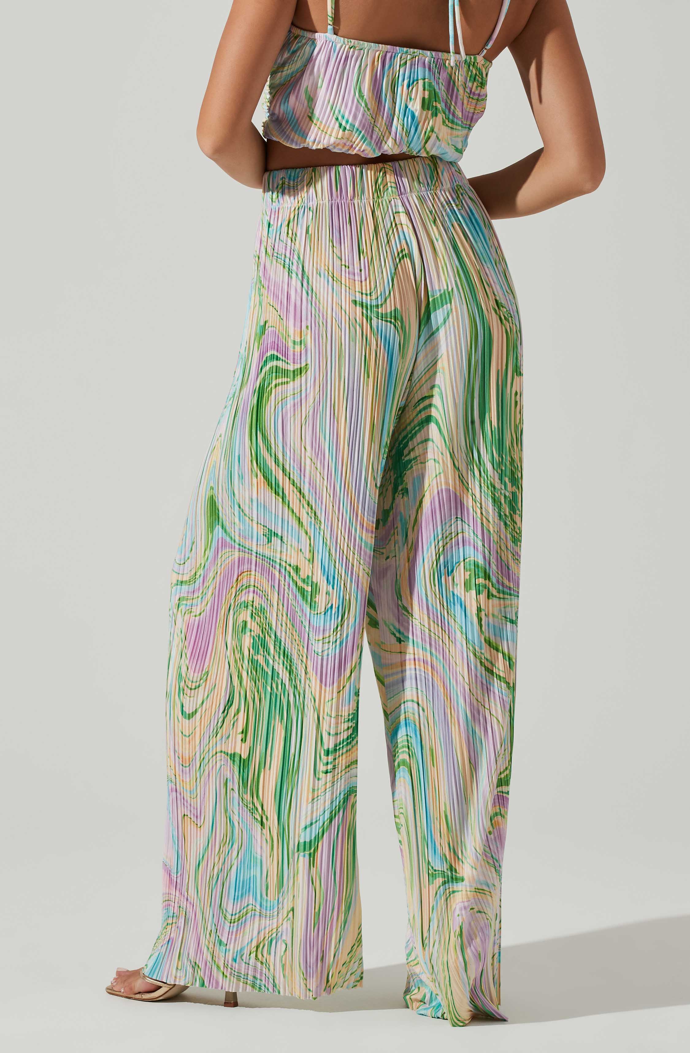 Savine Ruched Tie Dye Pants-Aljck