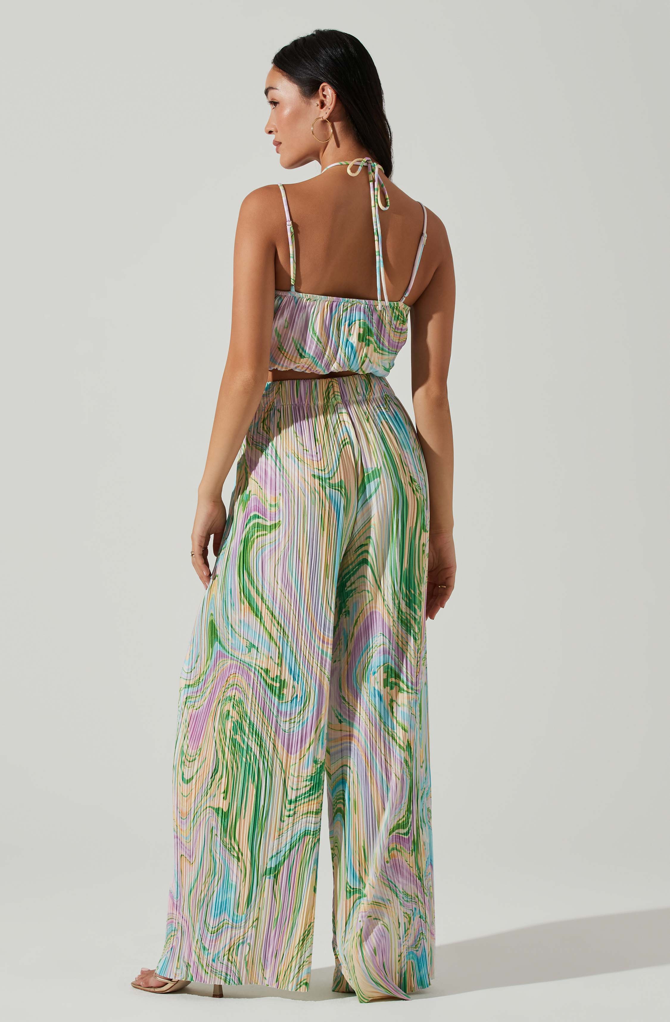 Savine Ruched Tie Dye Pants-Aljck