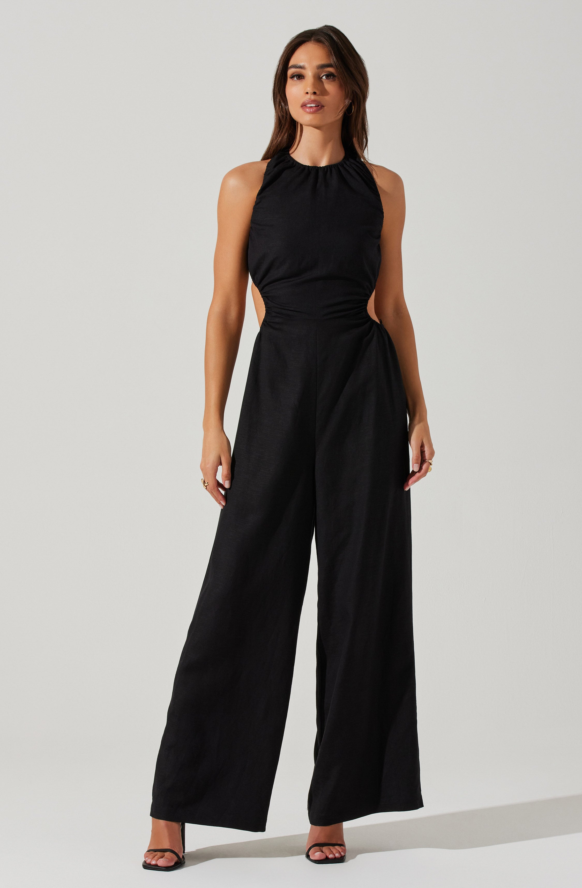 Donella Wide Leg Cutout Jumpsuit-Aljck